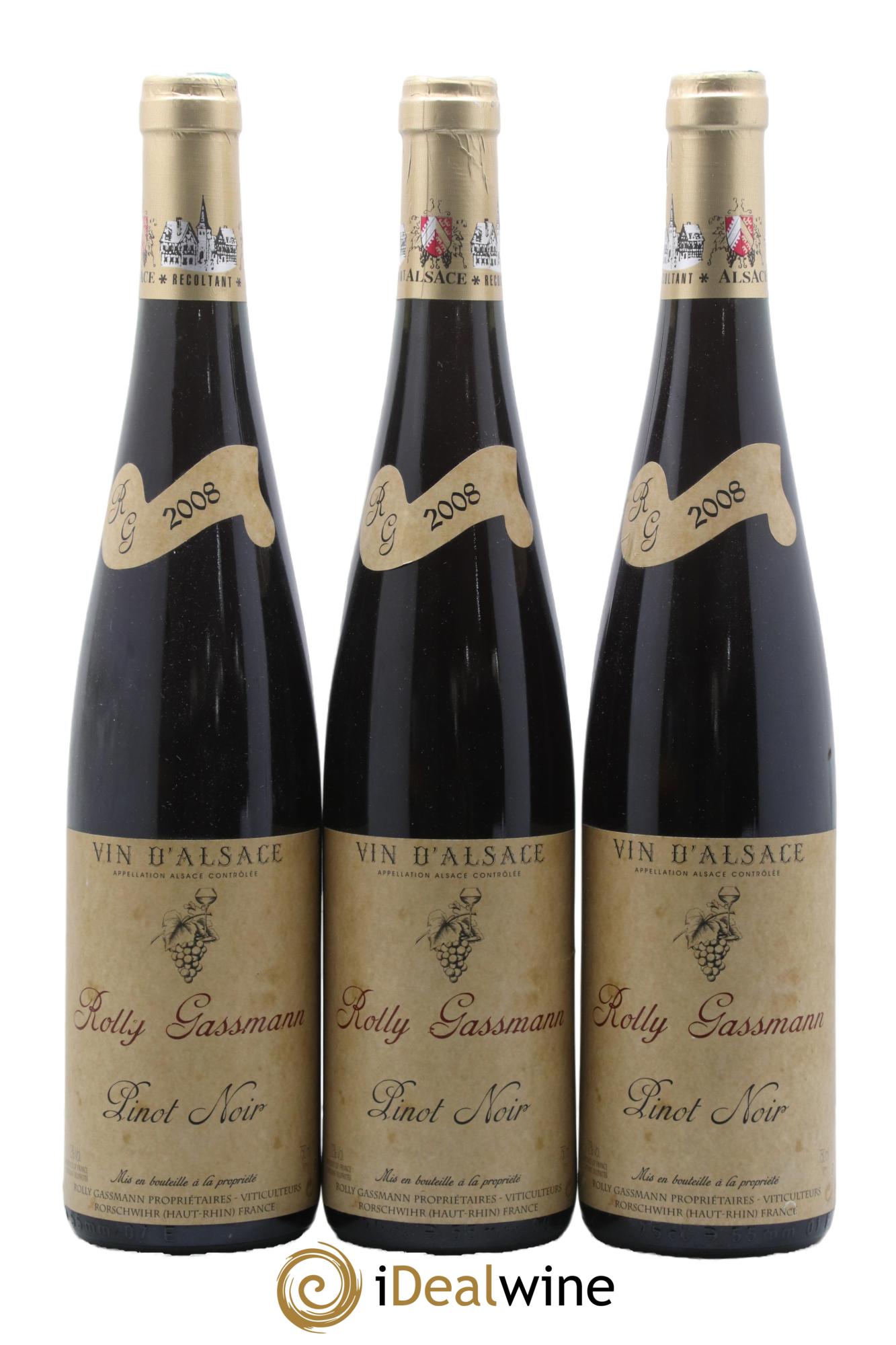 Alsace Pinot Noir Rolly-Gassmann 2008 - Lotto di 3 bottiglie - 0