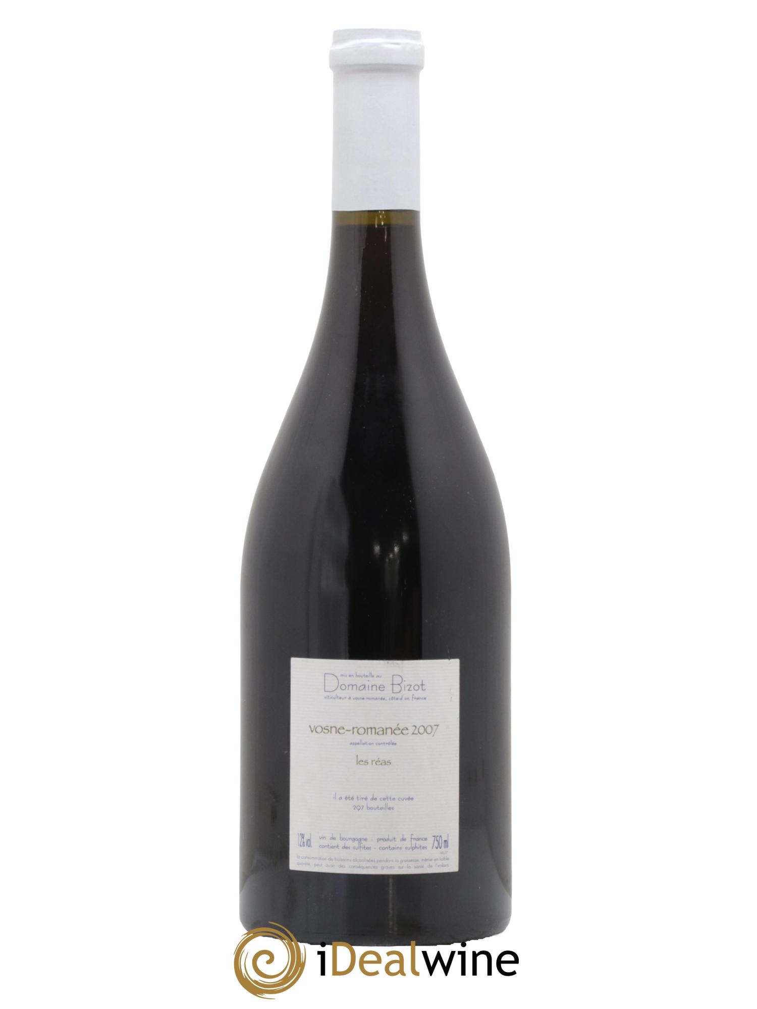 Vosne-Romanée Les Réas Bizot (Domaine) 2007 - Lot of 1 bottle - 1