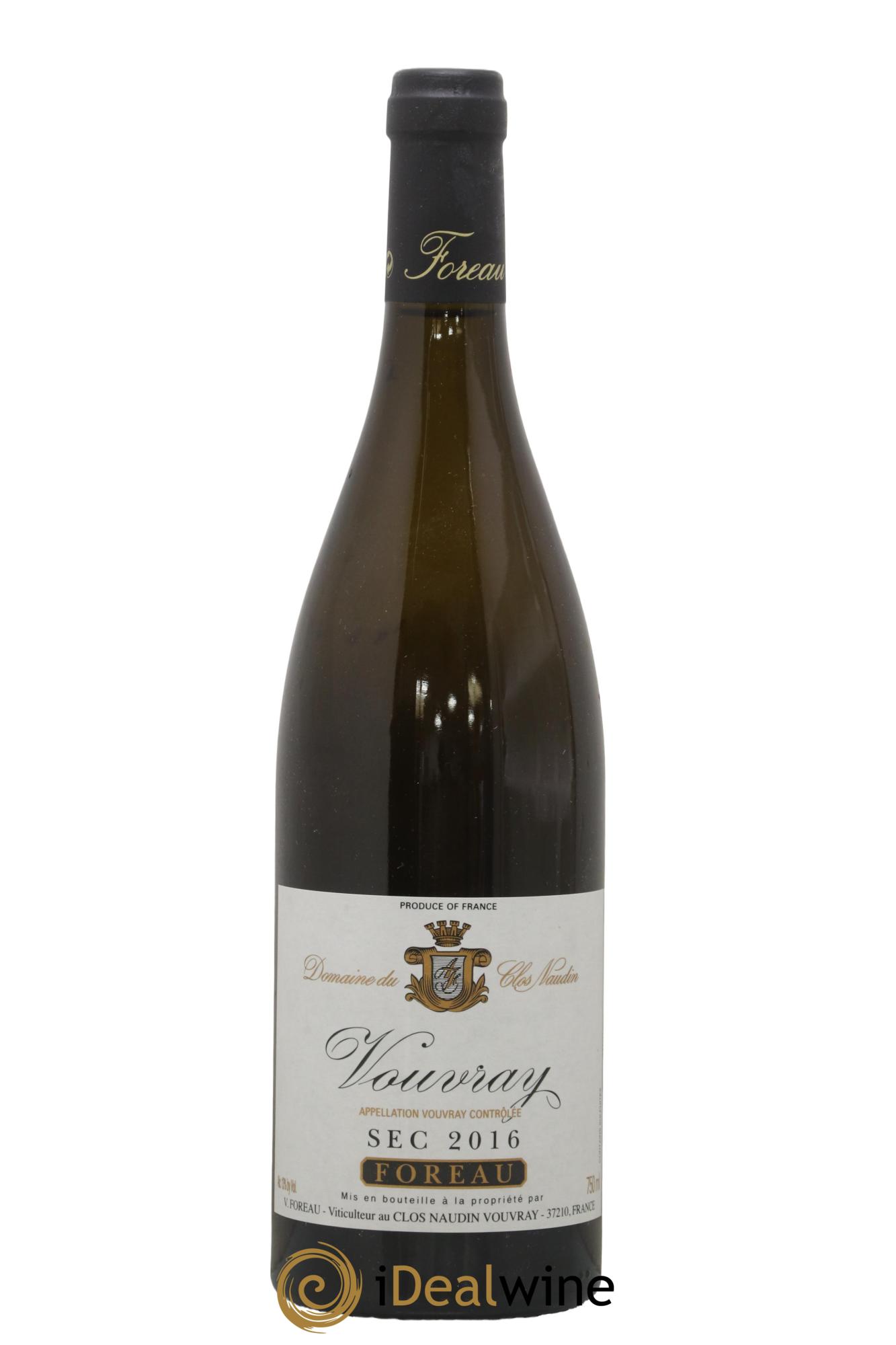 Vouvray Sec Clos Naudin - Philippe Foreau 2016 - Lot de 1 bouteille - 0