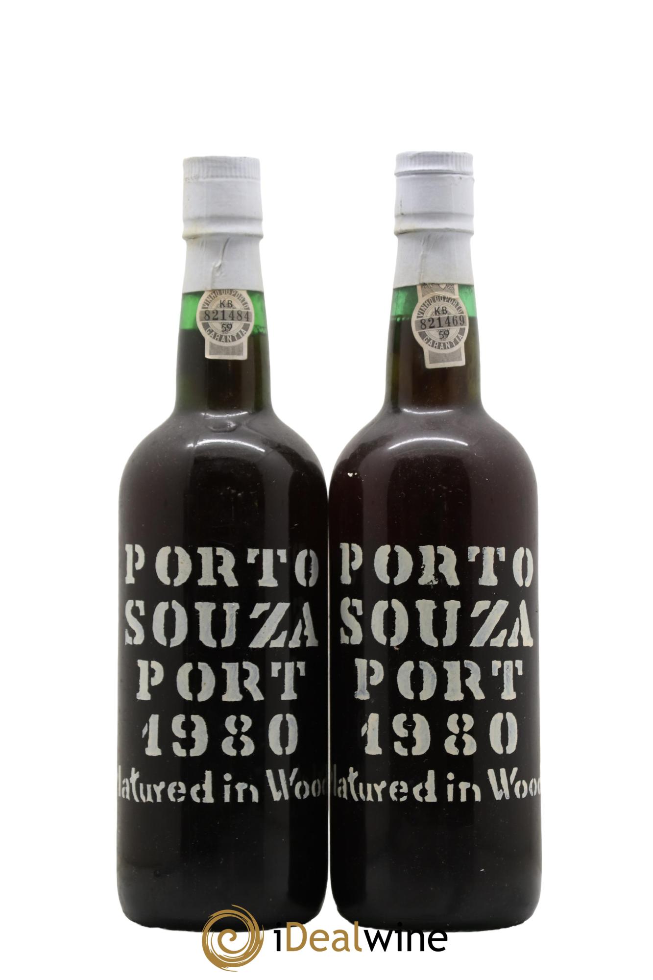 Porto Matured in Wood Souza 1980 - Lot de 2 bouteilles - 0