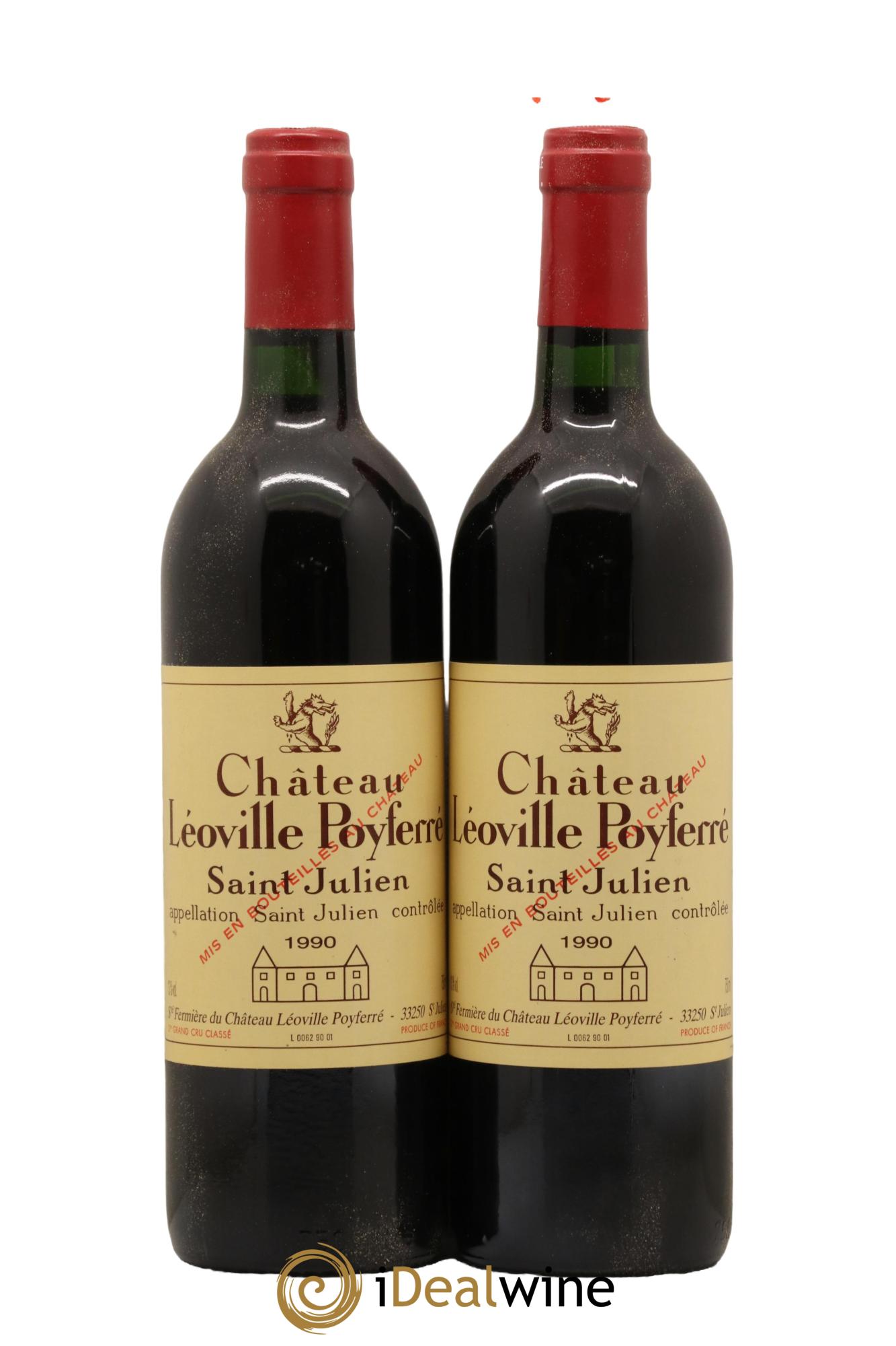 Château Léoville Poyferré 2ème Grand Cru Classé 1990 - Lot de 2 bouteilles - 0