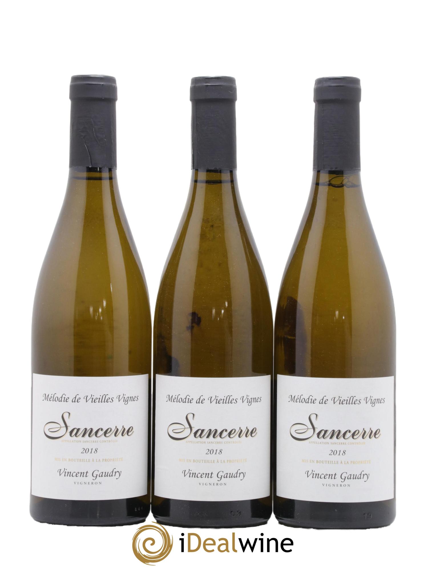 Sancerre Mélodie de Vieilles Vignes Vincent Gaudry 2018 - Lot de 3 bouteilles - 0