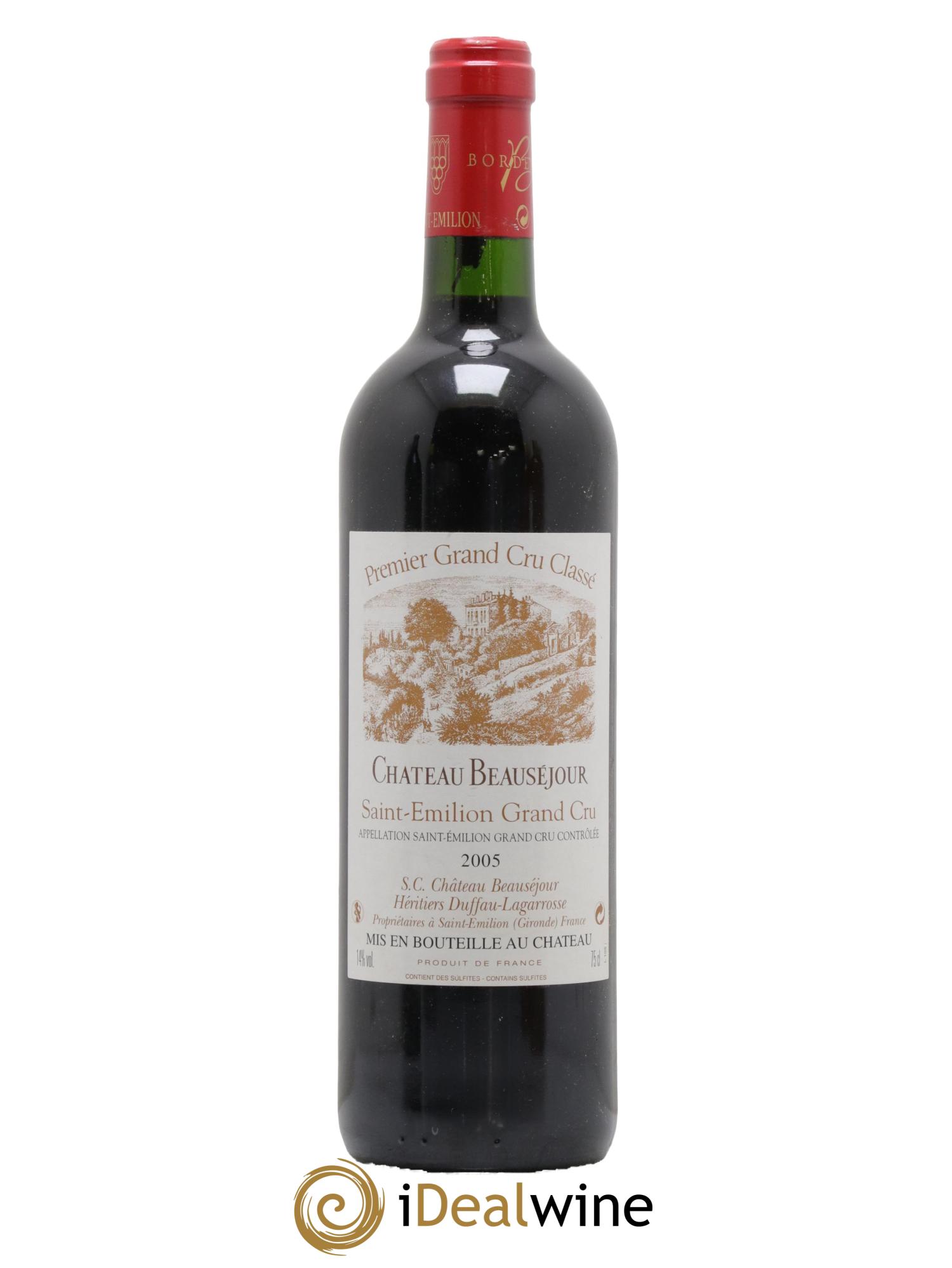 Château Beauséjour (Duffau-Lagarrosse) 1er Grand Cru Classé B 2005 - Lot of 1 bottle - 0