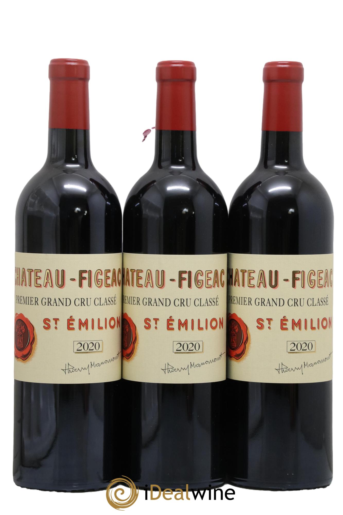 Château Figeac 1er Grand Cru Classé A 2020 - Lot de 3 bouteilles - 0