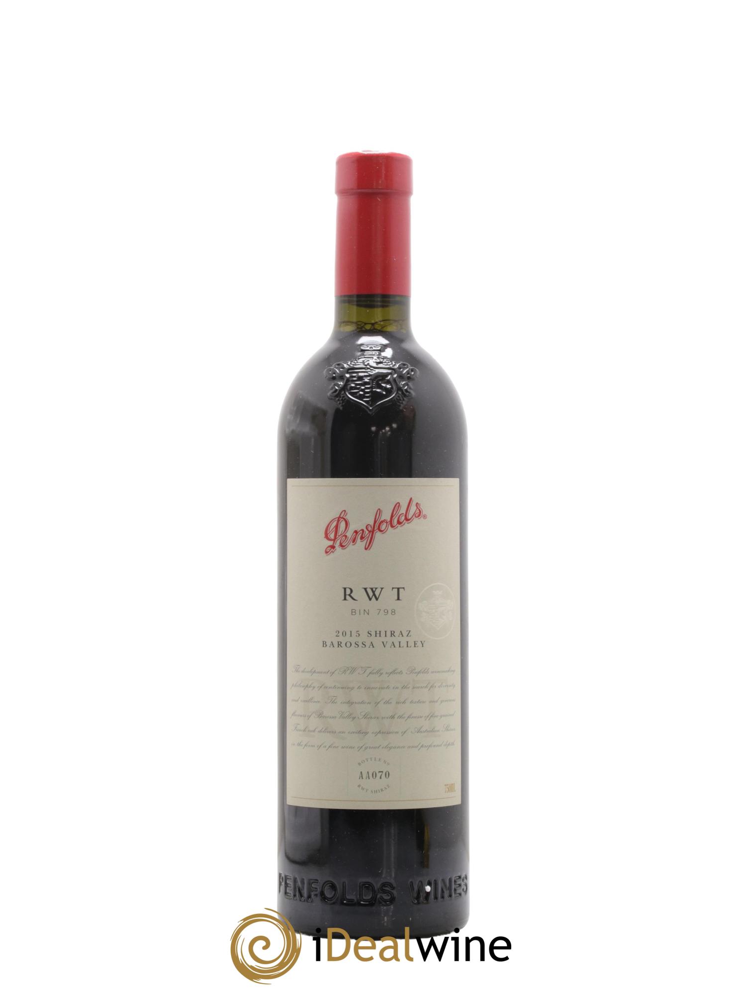 Barossa Valley Penfolds Wines RWT Shiraz 2015 - Lot of 1 bottle - 0