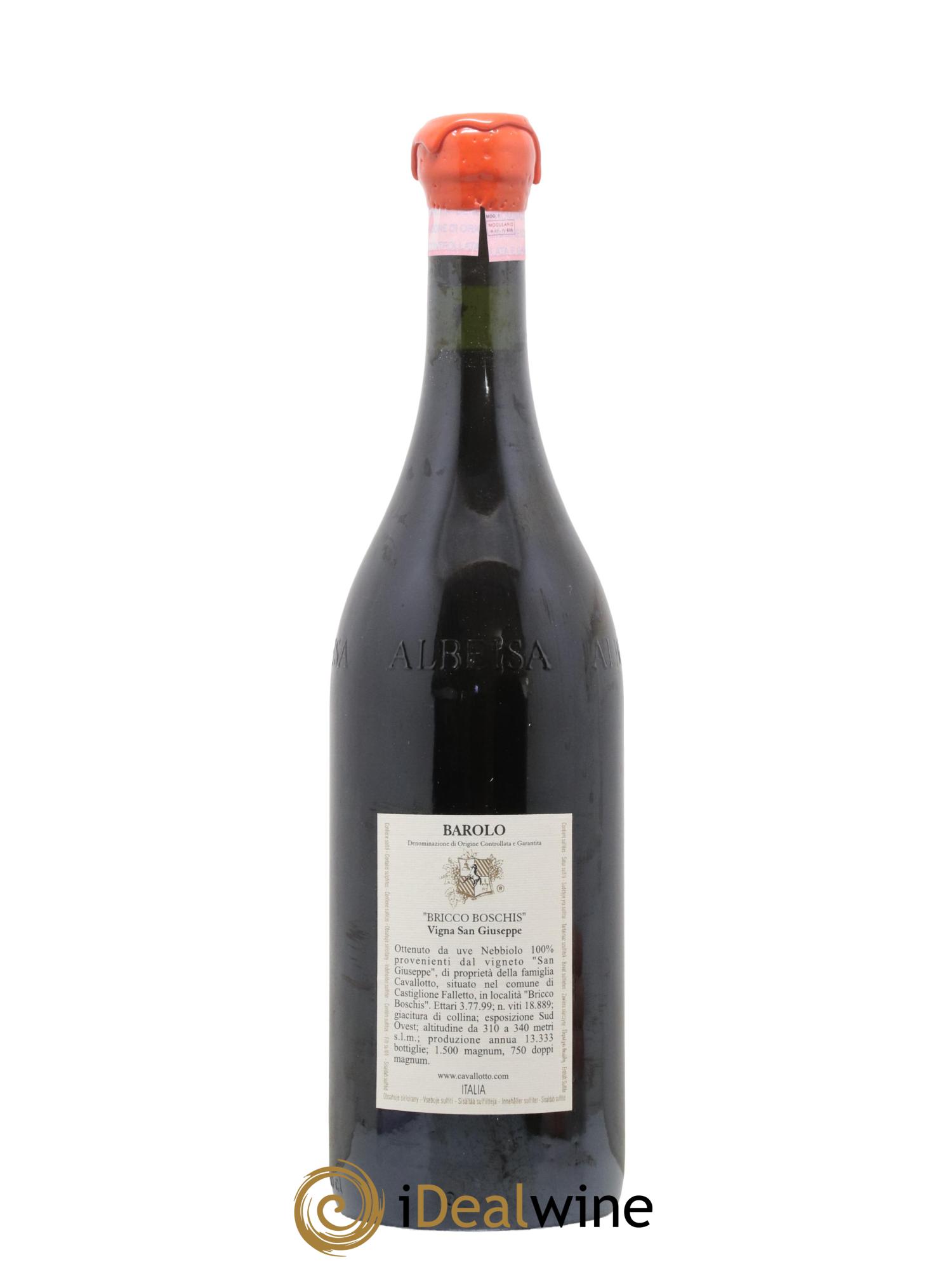 Barolo Riserva Bricco Boschis Vigna San Giuseppe Cavallotto 2001 - Lot de 1 magnum - 2