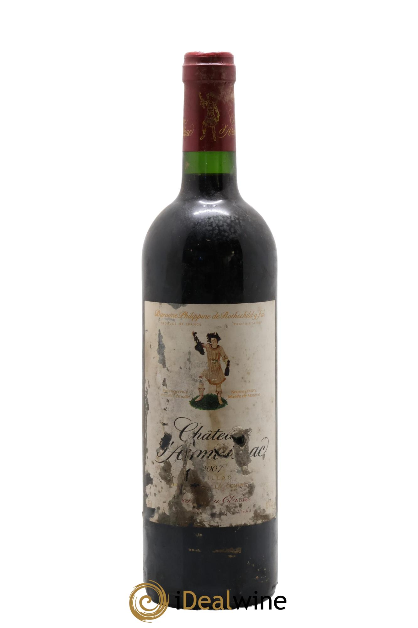Château d' Armailhac - Mouton Baron(ne) Philippe 5ème Grand Cru Classé 2007 - Posten von 1 Flasche - 0