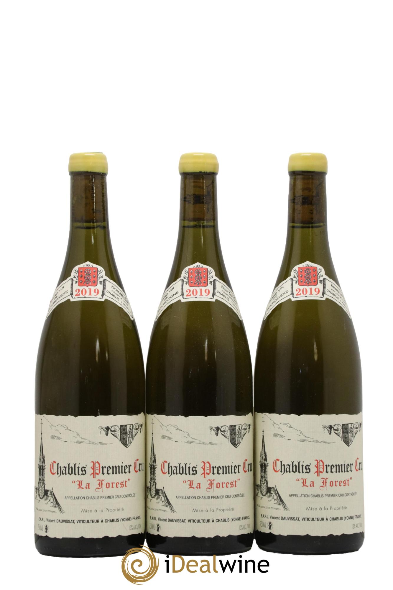 Chablis 1er Cru La Forest Vincent Dauvissat (Domaine) 2019 - Lot de 3 bouteilles - 0