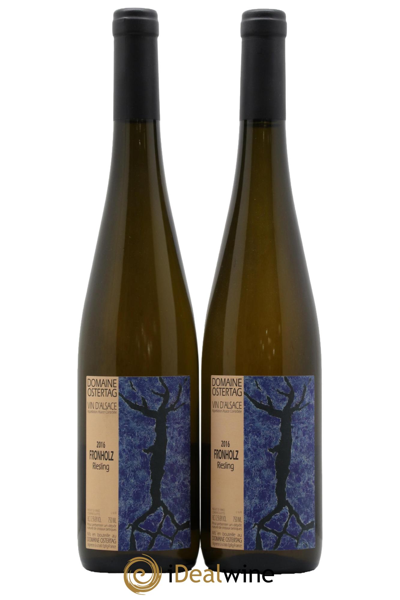 Alsace Riesling Fronholz Ostertag (Domaine) 2016 - Lot de 2 bouteilles - 0