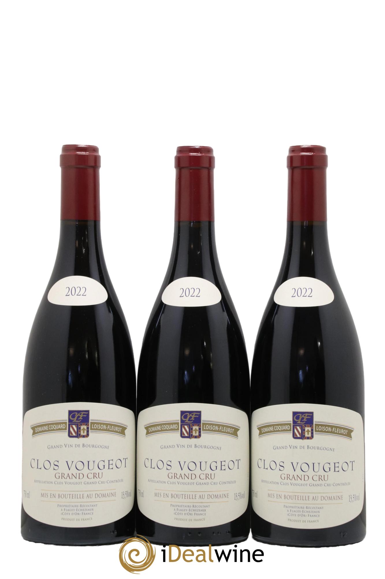 Clos de Vougeot Grand Cru Coquard Loison-Fleurot 2022 - Posten von 3 Flaschen - 0