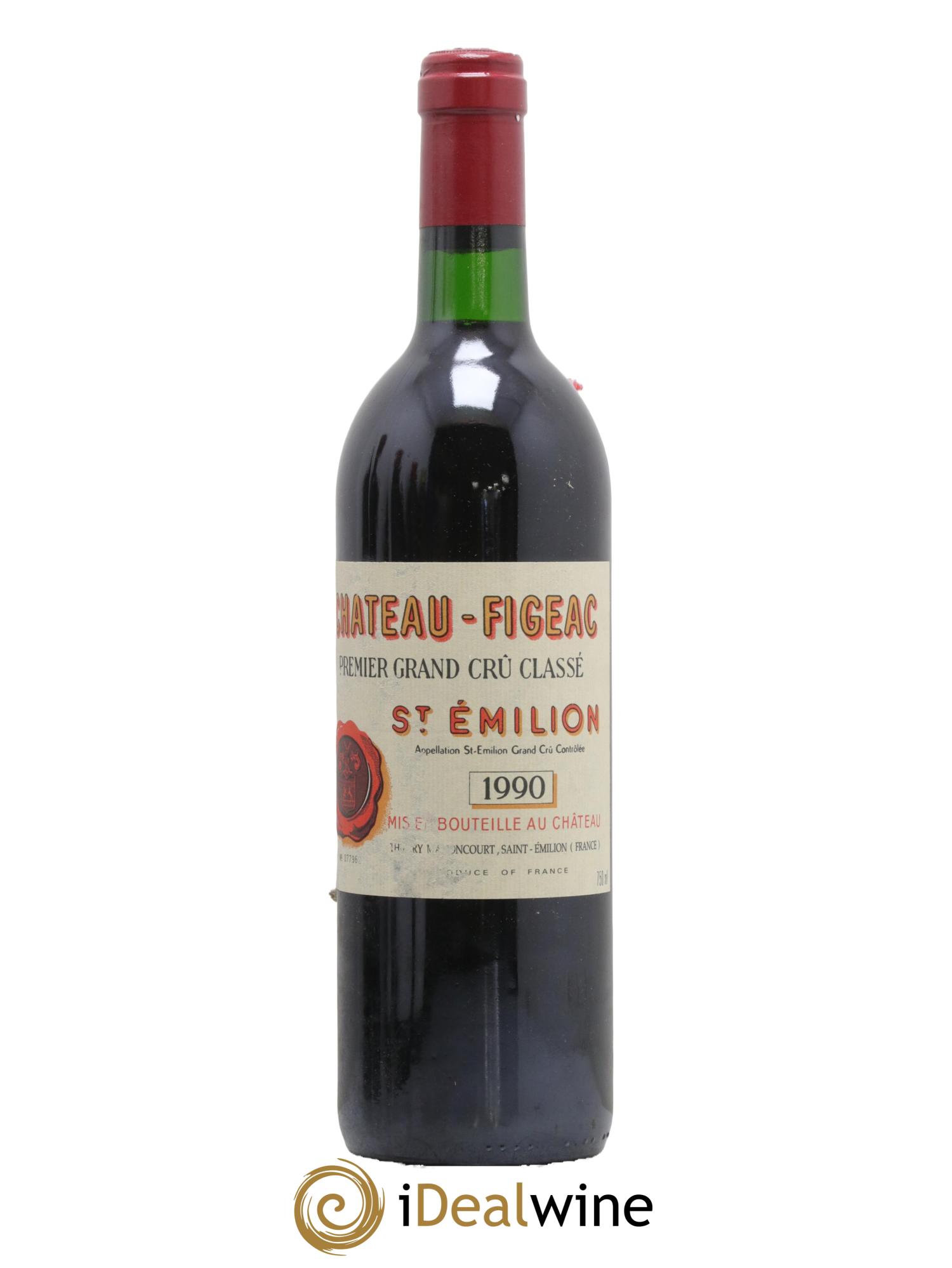 Château Figeac 1er Grand Cru Classé A 1990 - Lot de 1 bouteille - 0
