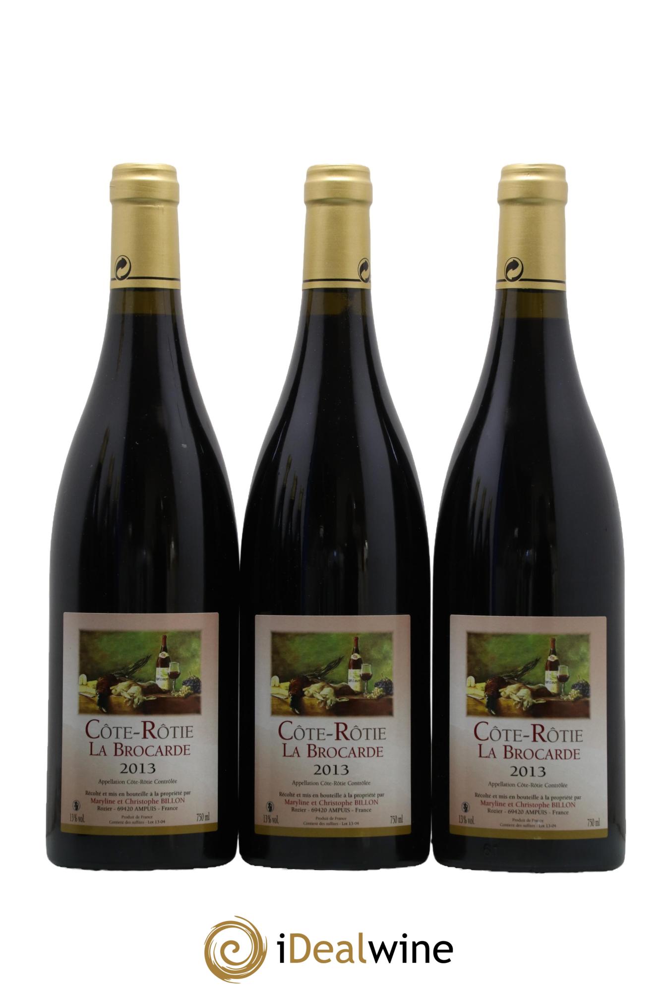 Côte-Rôtie La Brocarde Domaine Billon 2013 - Lot de 3 bouteilles - 0
