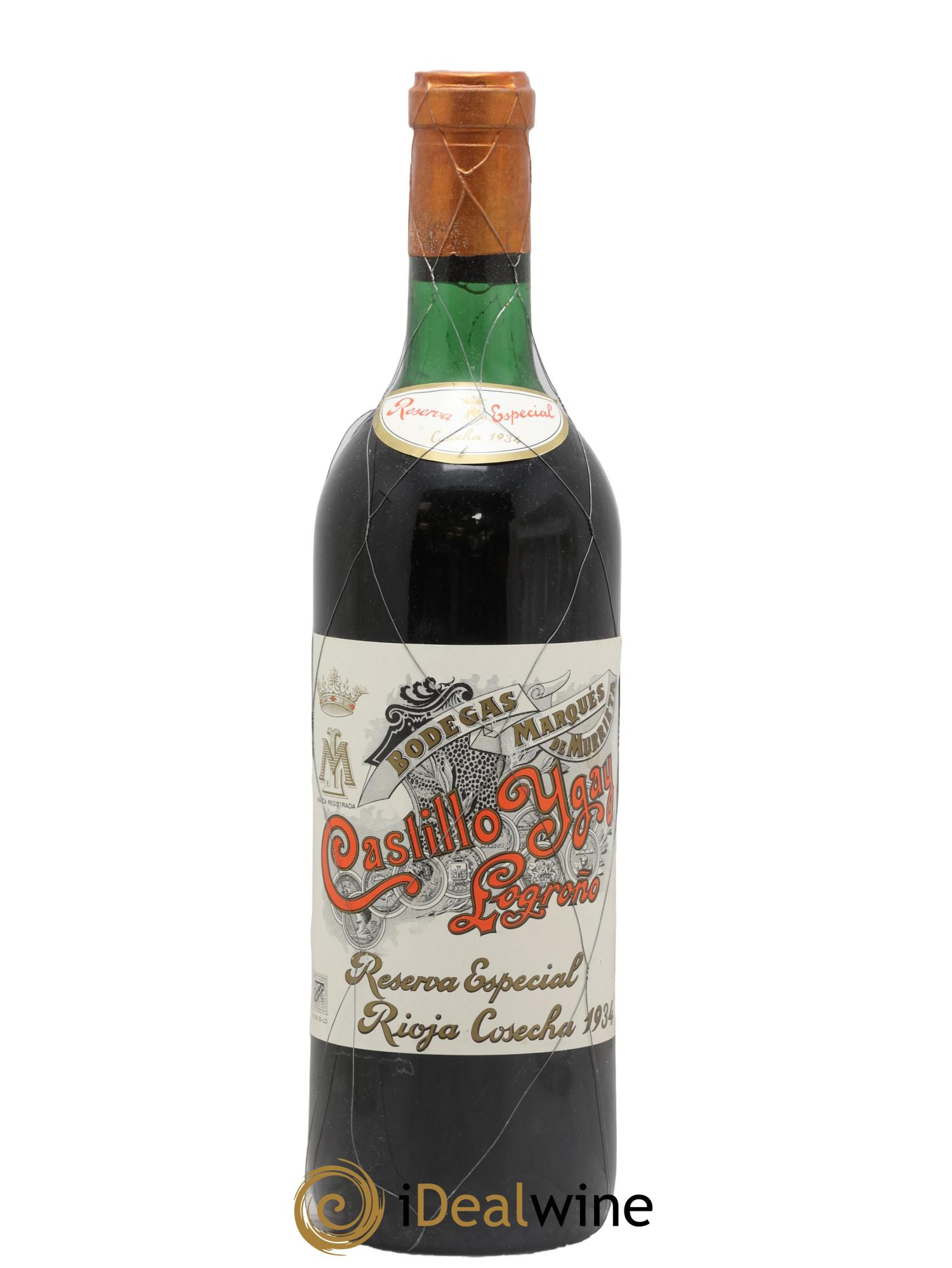 Rioja DOCA Castillo Ygay Gran Reserva Especial Marqués de Murrieta 1934 - Posten von 1 Flasche - 1