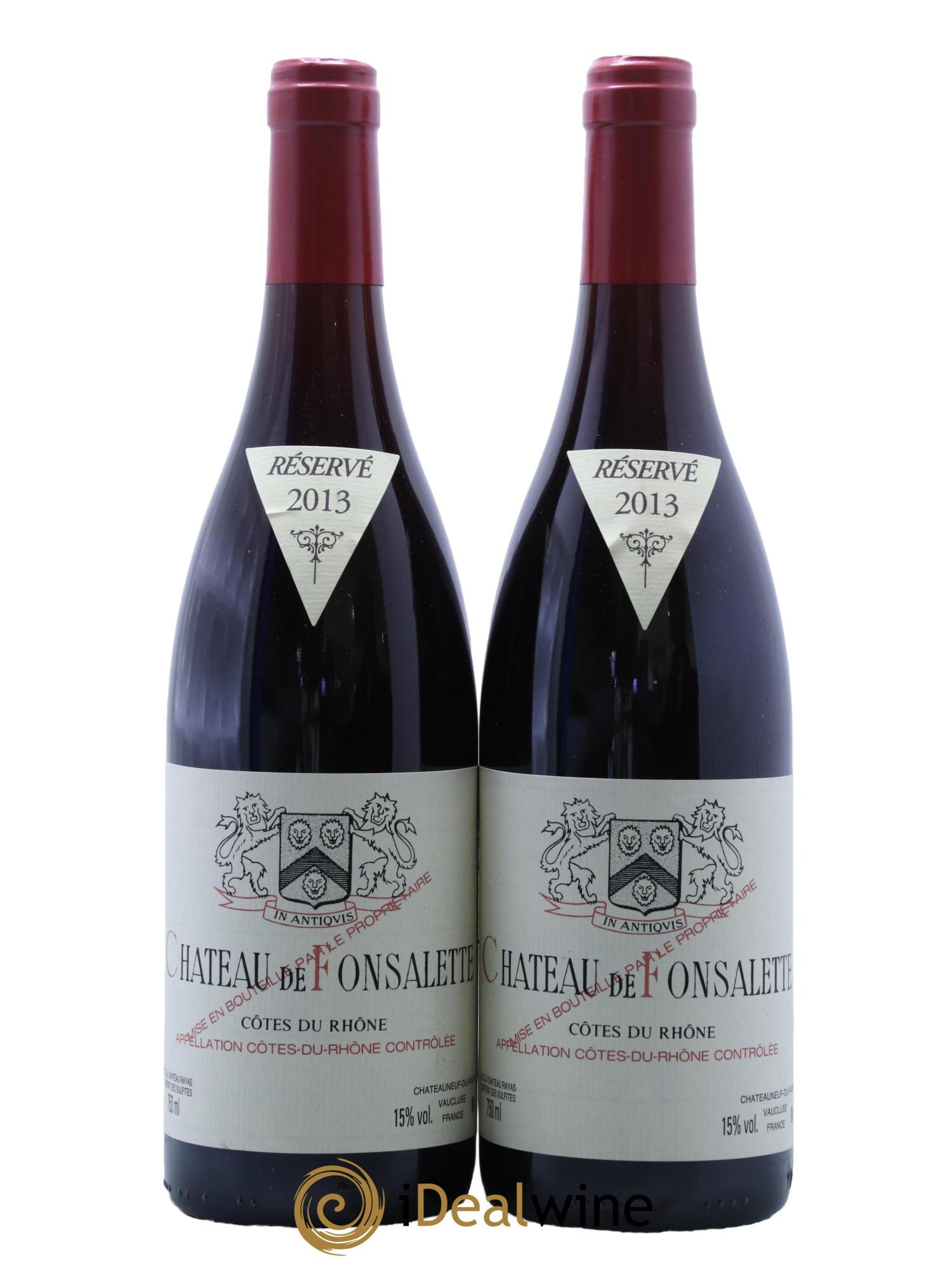 Côtes-du-Rhône Château de Fonsalette Emmanuel Reynaud 2013 - Lot de 2 bouteilles - 0