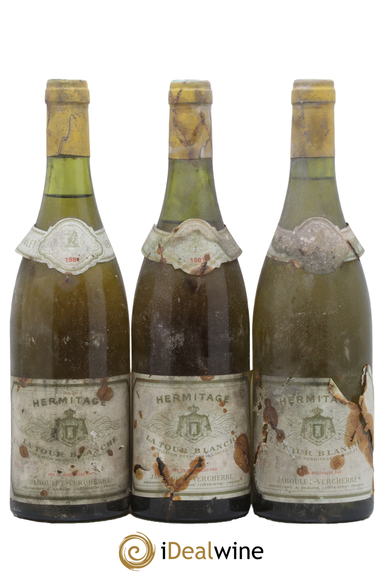 Hermitage La Tour Blanche Jaboulet Vercherre 1981 - Posten von 3 Flaschen - 0