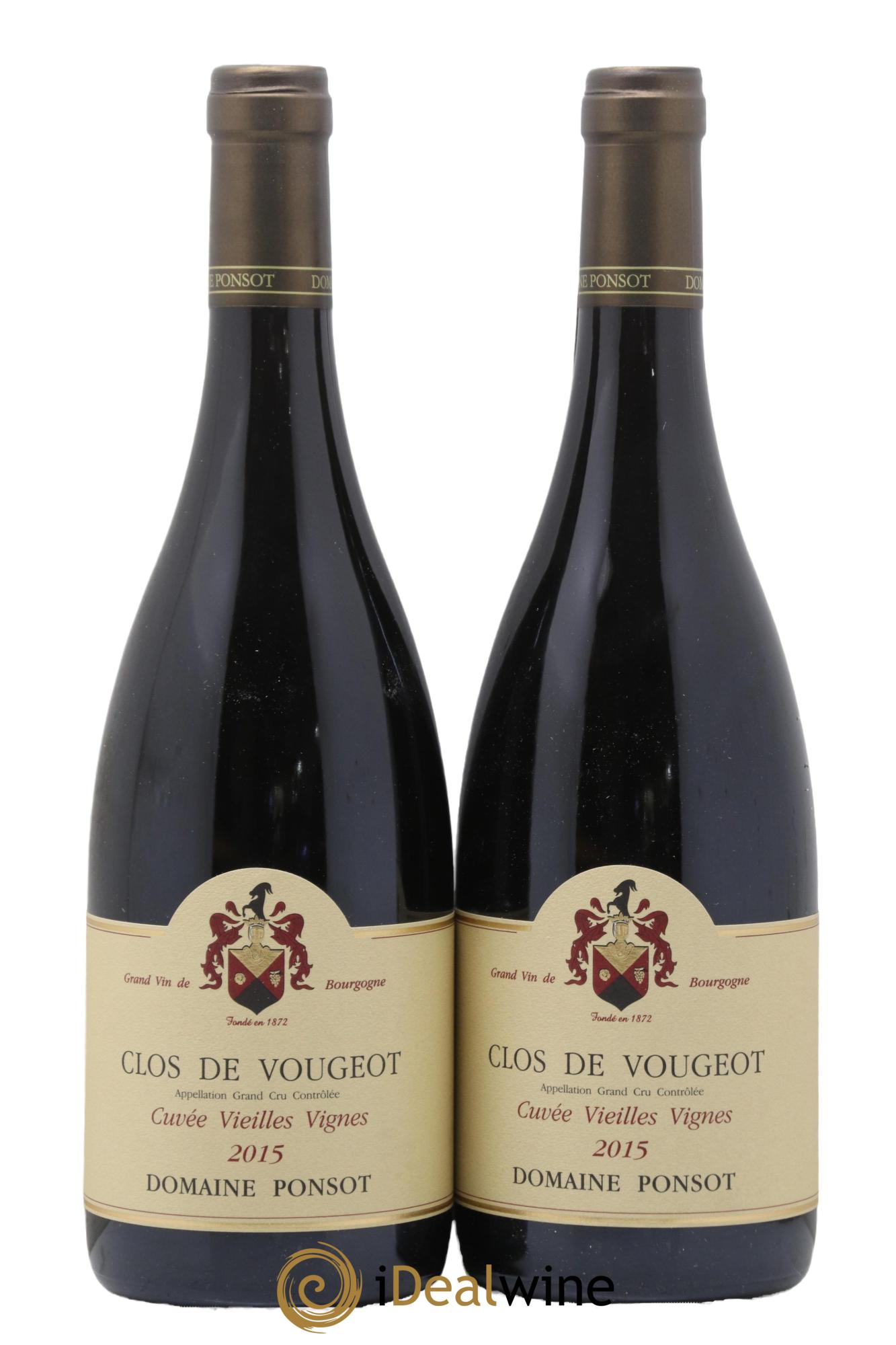 Clos de Vougeot Grand Cru Vieilles Vignes Ponsot (Domaine) 2015 - Lot de 2 bouteilles - 0