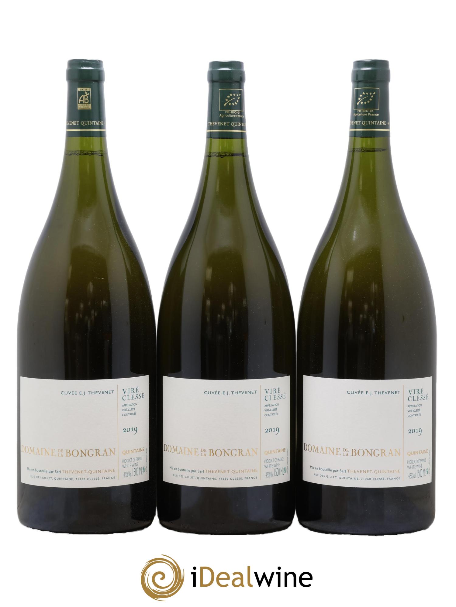 Viré-Clessé Cuvée E.J. Thevenet Domaine de la Bongran (J.Thevenet) 2019 - Lot de 3 magnums - 0