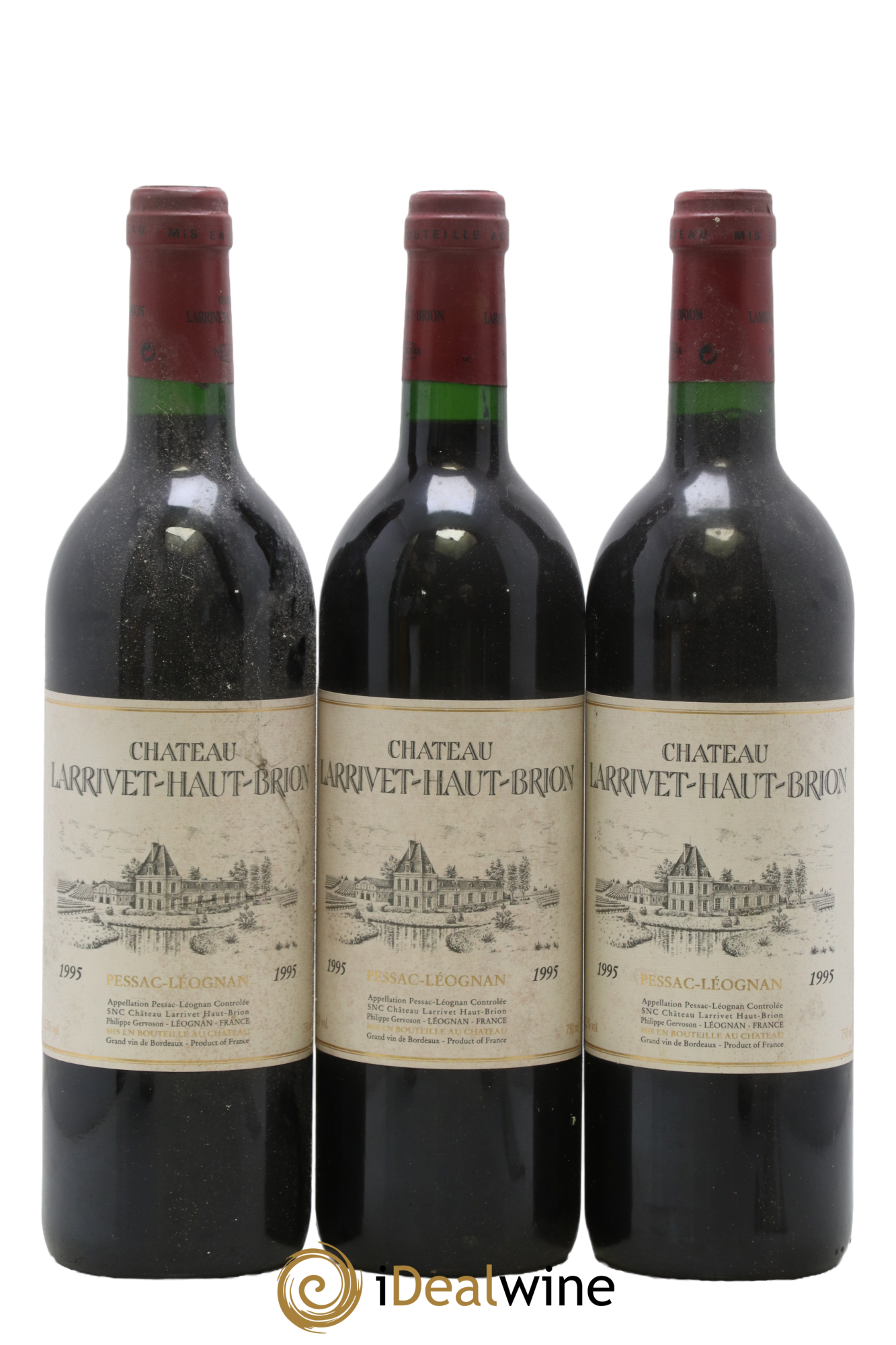 Château Larrivet Haut-Brion 1995 - Lot de 3 bouteilles - 0