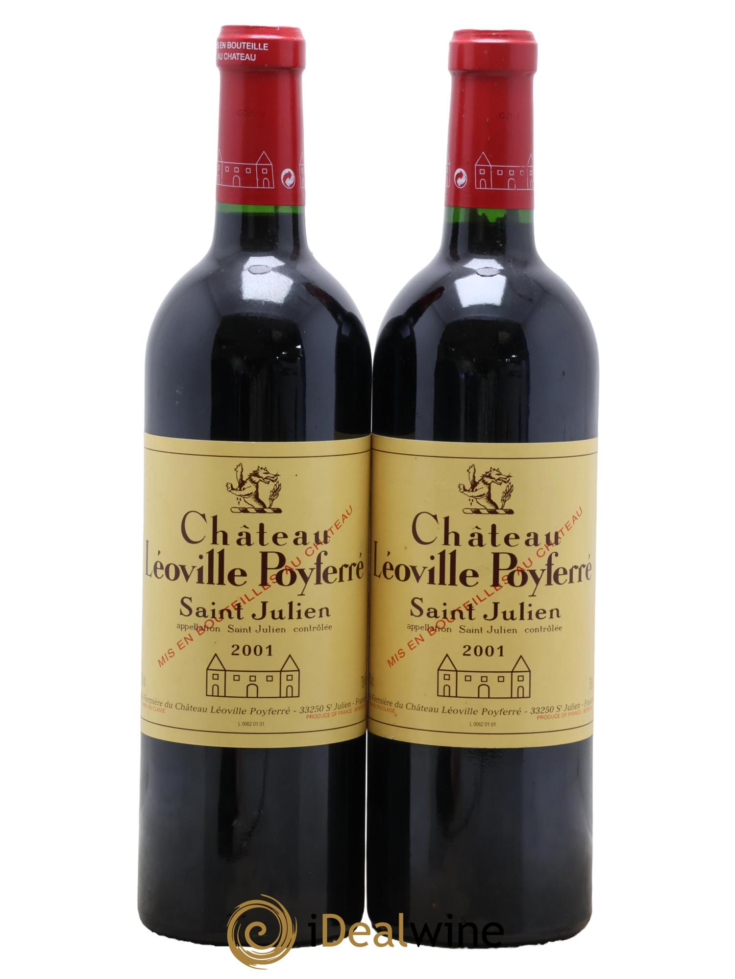 Château Léoville Poyferré 2ème Grand Cru Classé 2001 - Lot of 2 bottles - 0