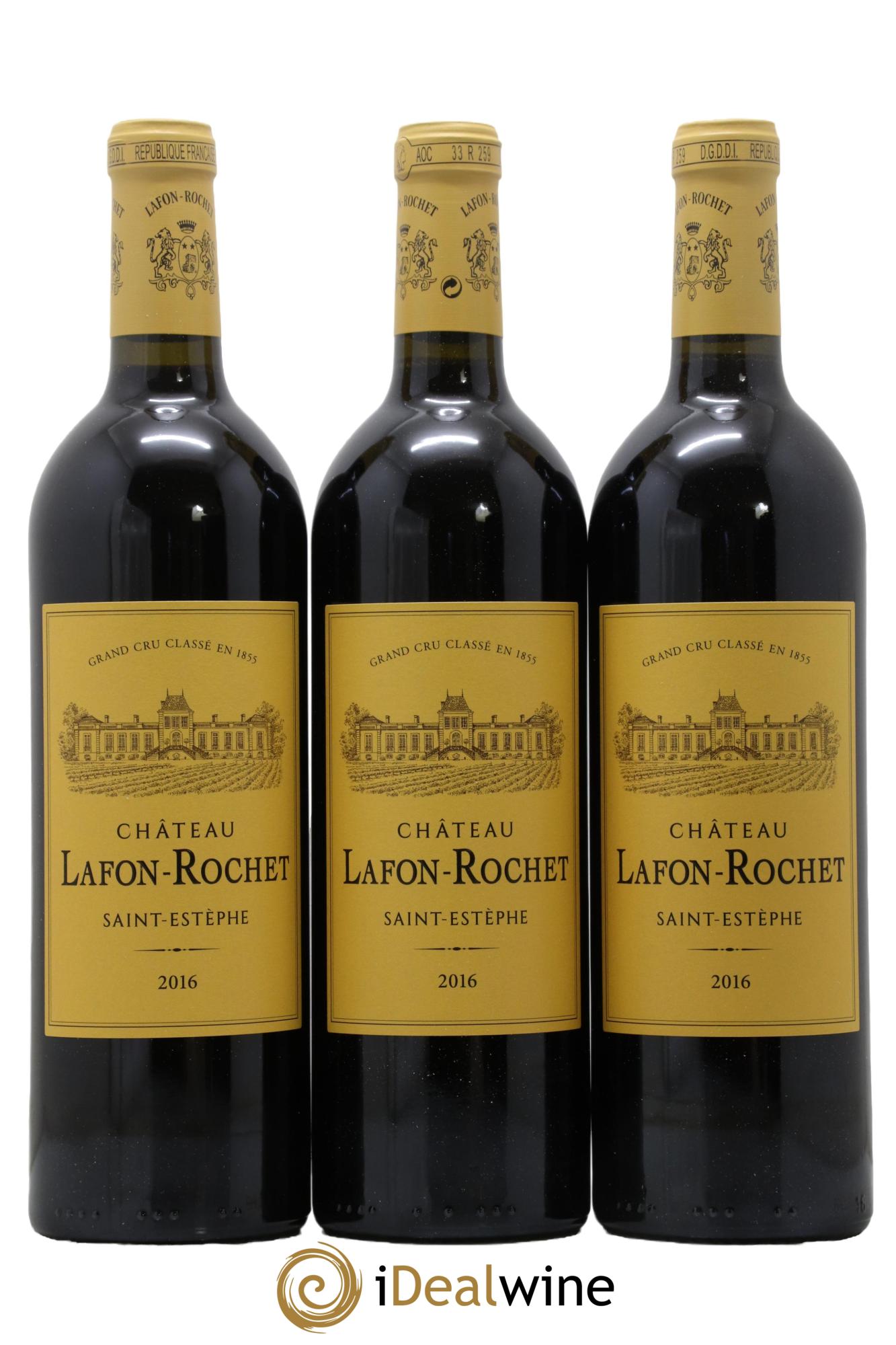 Château Lafon Rochet 4ème Grand Cru Classé 2016 - Lot de 3 bouteilles - 0