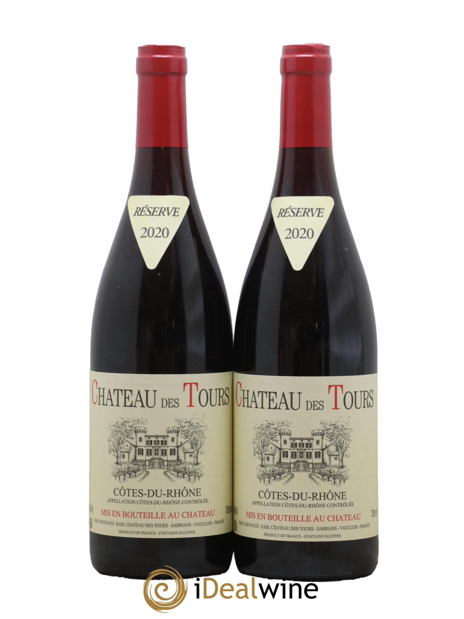 Côtes-du-Rhône Château des Tours Emmanuel Reynaud 2020 - Lot de 2 bouteilles - 0