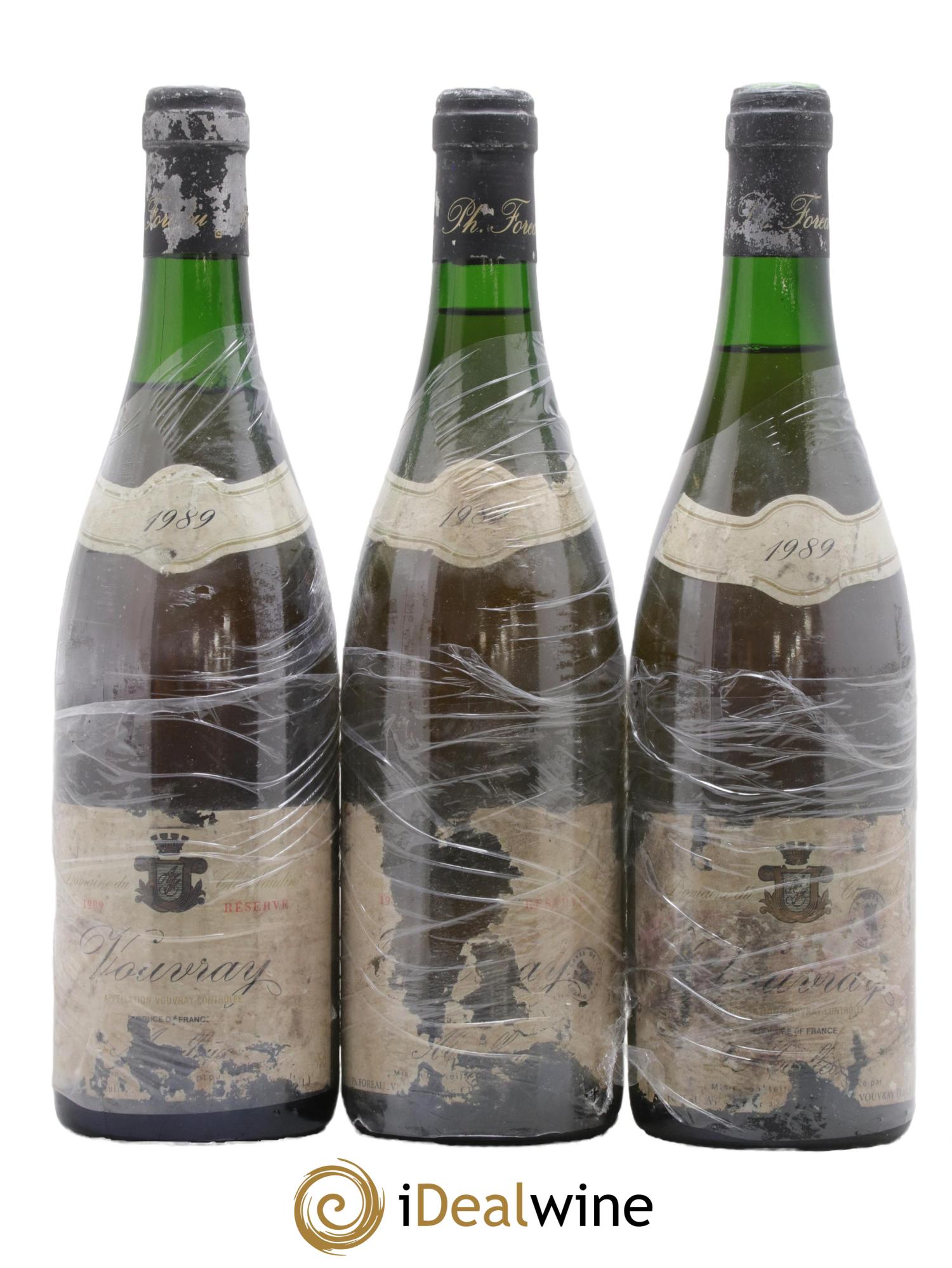 Vouvray Moelleux Réserve Clos Naudin - Philippe Foreau 1989 - Lotto di 3 bottiglie - 0