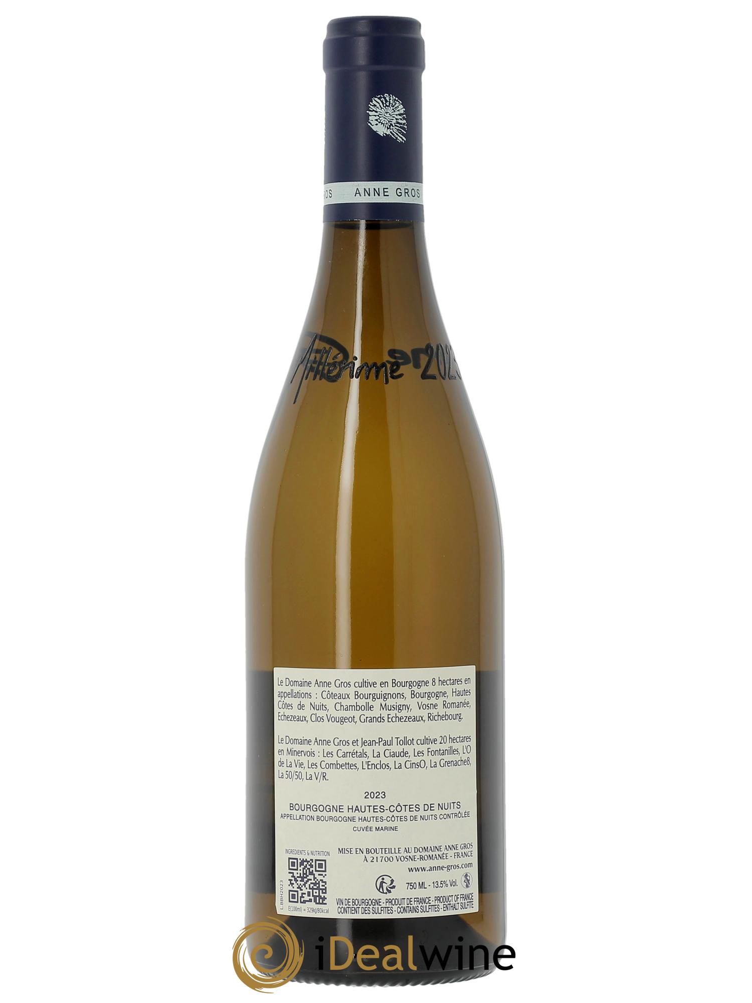 Hautes-Côtes de Nuits Cuvée Marine Anne Gros 2023 - Lot de 1 bouteille - 1