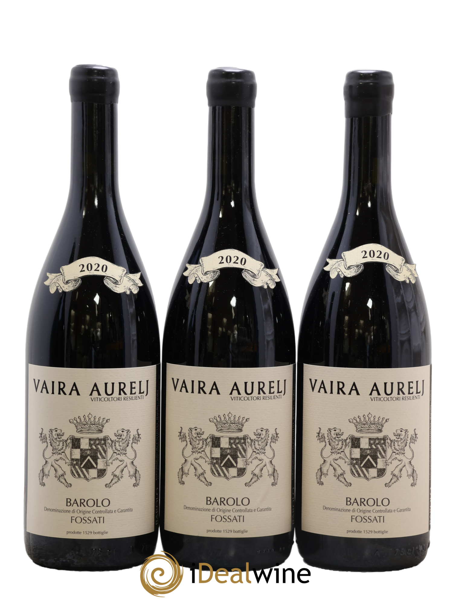 Barolo DOC Fossati Vaira Aurelj 2020 - Lot de 3 bouteilles - 0