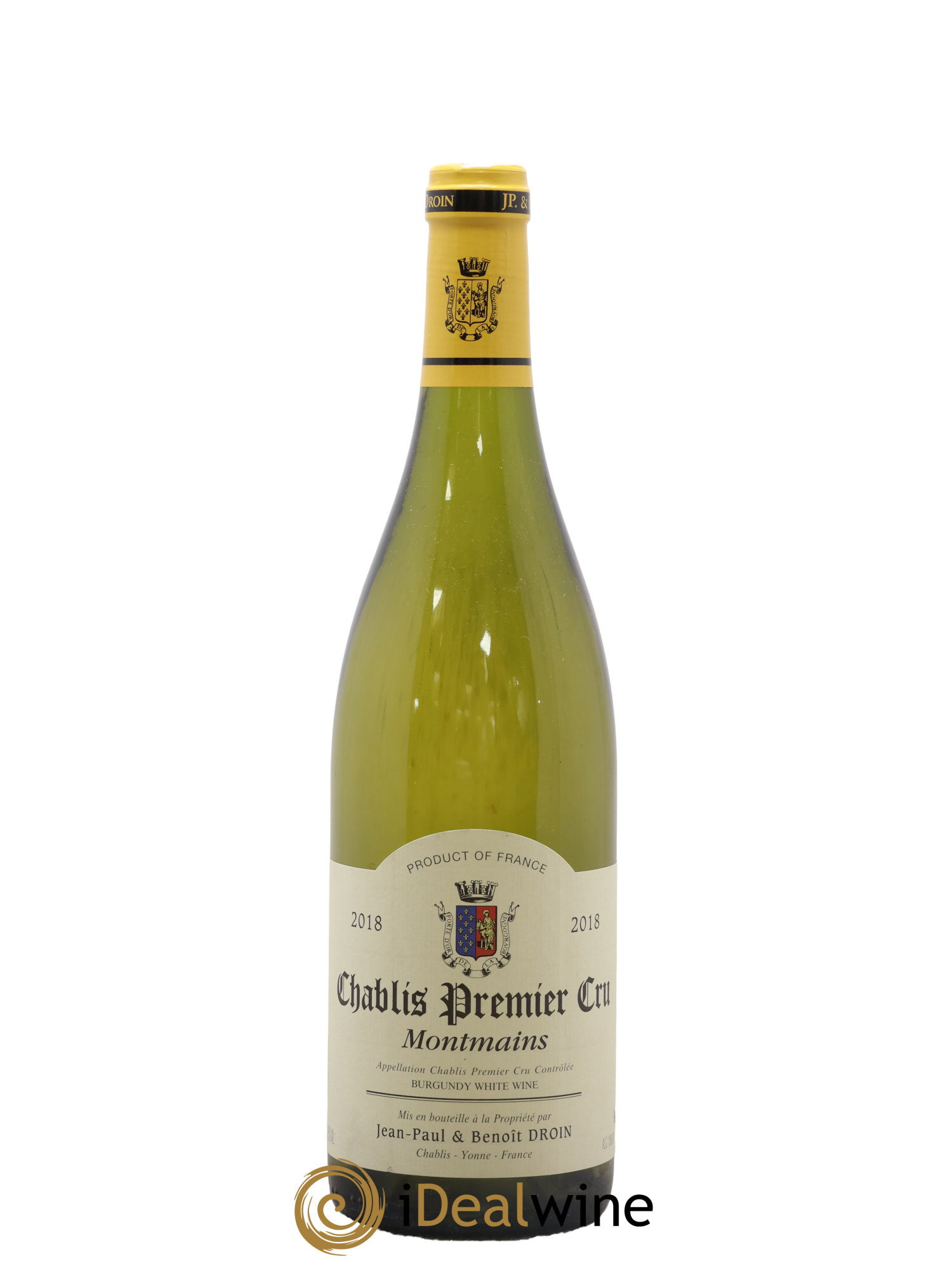 Chablis 1er Cru Montmains Jean-Paul & Benoît Droin (Domaine) 2018 - Lot de 1 bouteille - 0