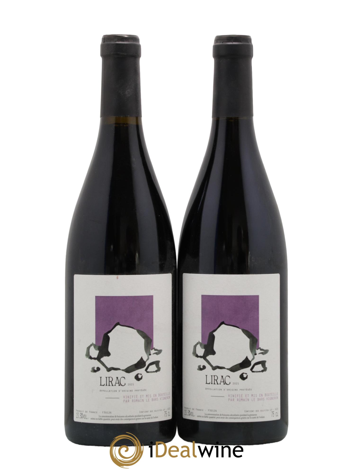 Lirac Romain Le Bars 2021 - Lot de 2 bouteilles - 0