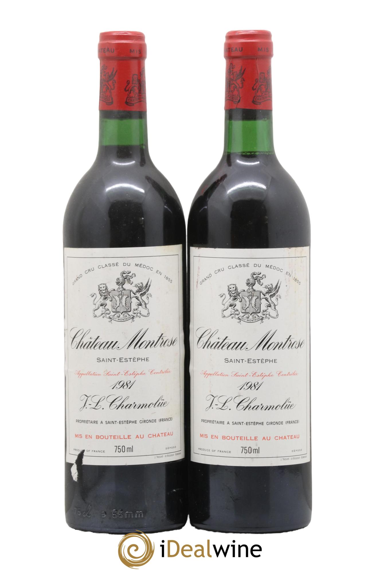Château Montrose 2ème Grand Cru Classé 1981 - Lot de 2 bouteilles - 0