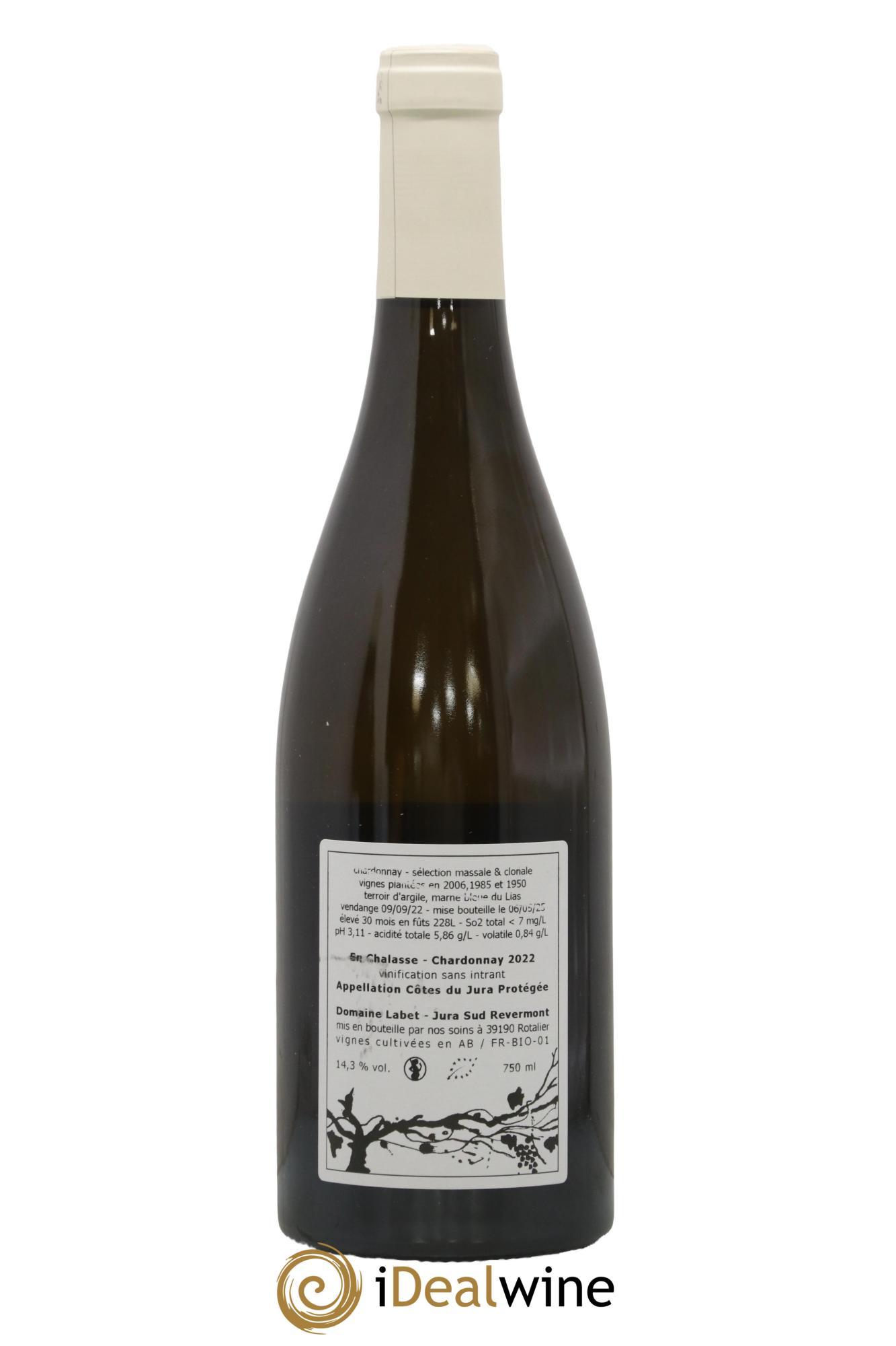 Côtes du Jura Chardonnay En Chalasse Romain - Julien - Charline Labet 2022 - Lot de 1 bouteille - 1