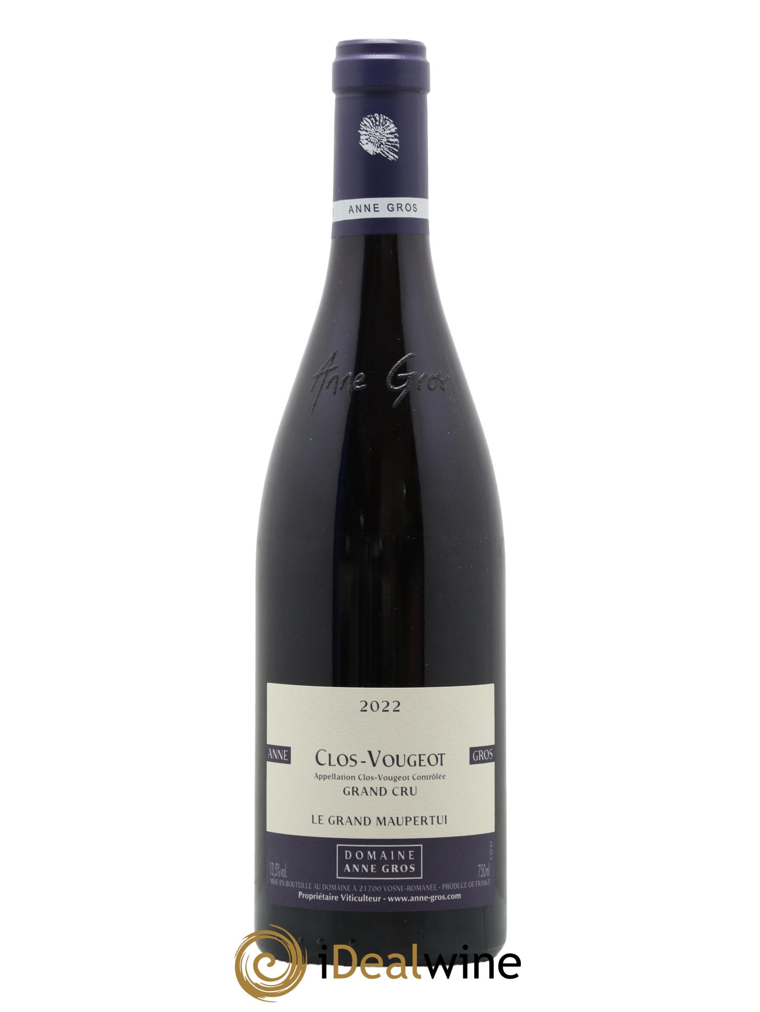 Clos de Vougeot Grand Cru Le Grand Maupertui Anne Gros 2022 - Lot de 1 bouteille - 0