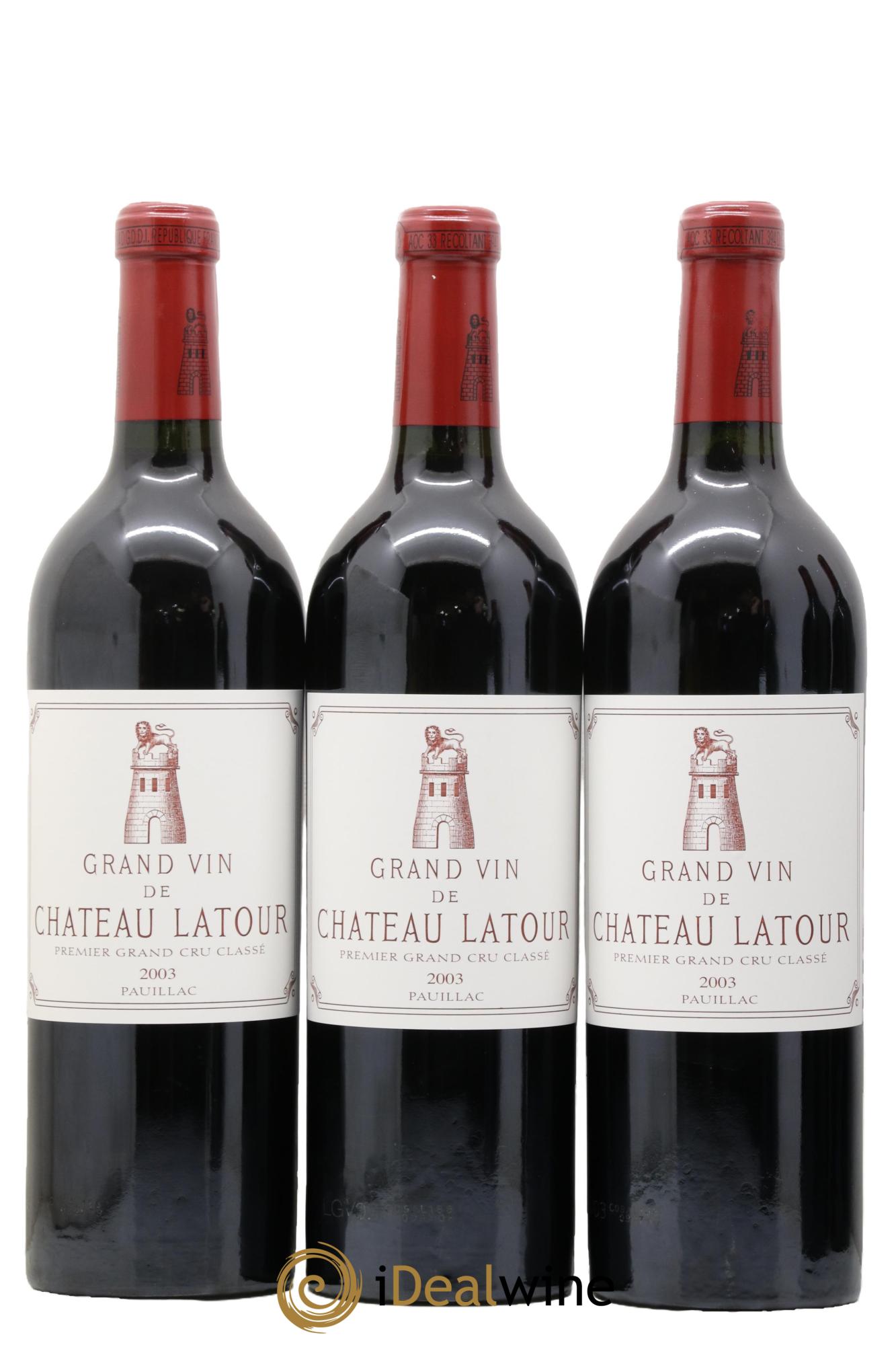 Château Latour 1er Grand Cru Classé 2003 - Lot de 6 bouteilles - 1