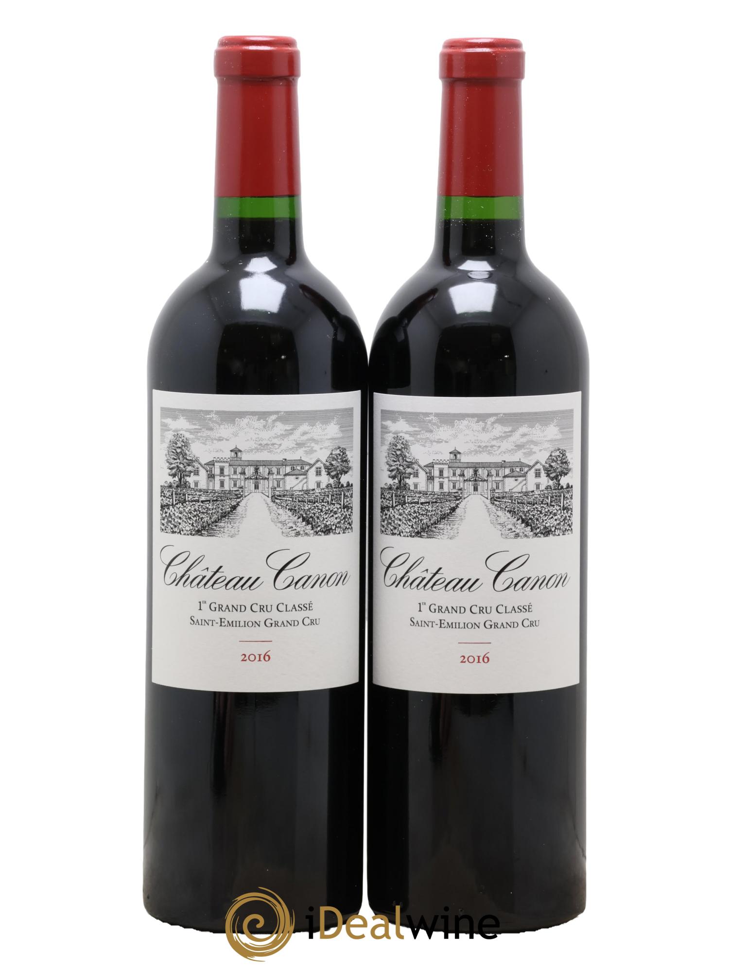Château Canon 1er Grand Cru Classé B 2016 - Lotto di 2 bottiglie - 0