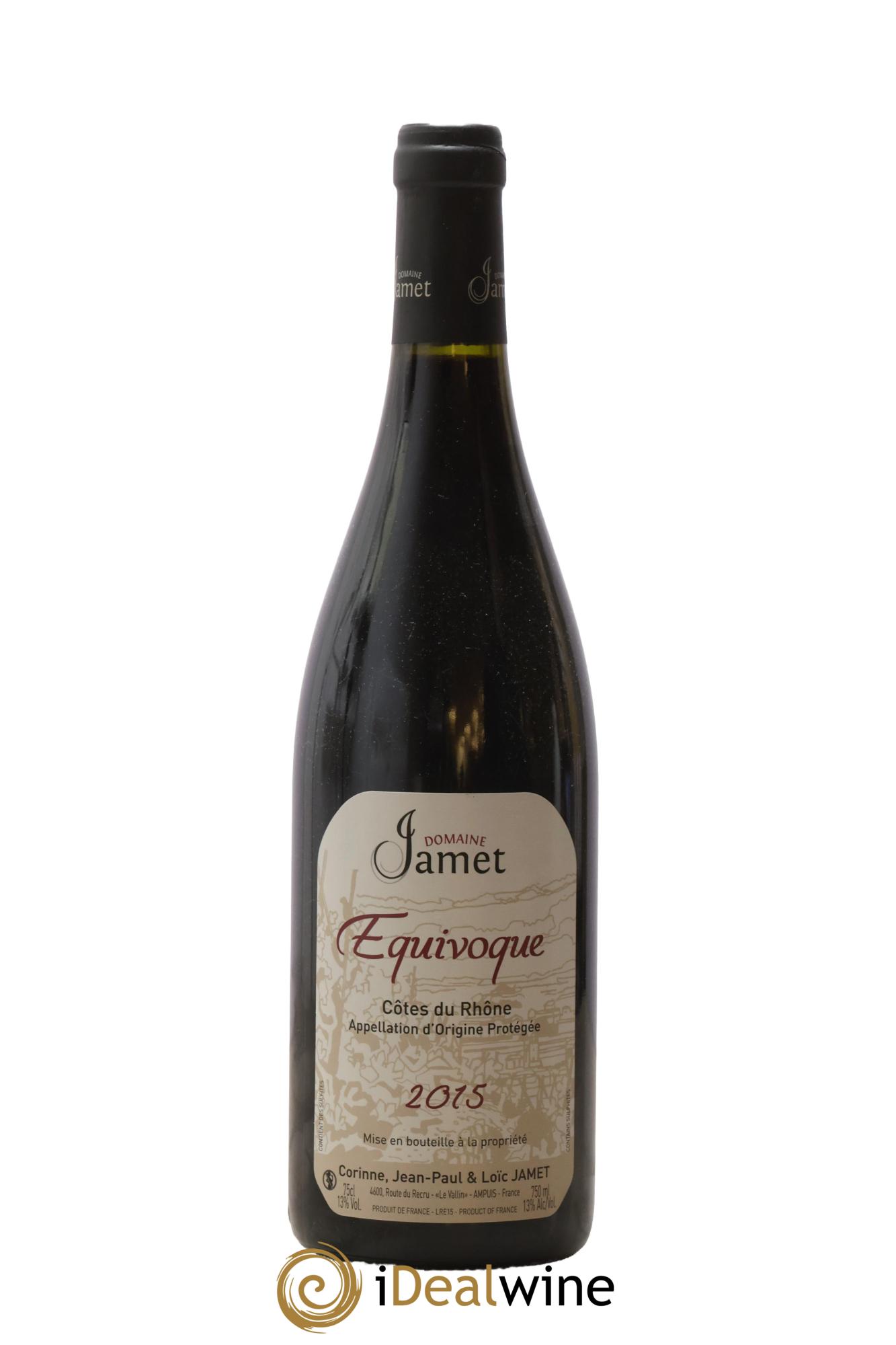 Côtes-du-Rhône Equivoque Jamet (Domaine) 2015 - Posten von 1 Flasche - 0