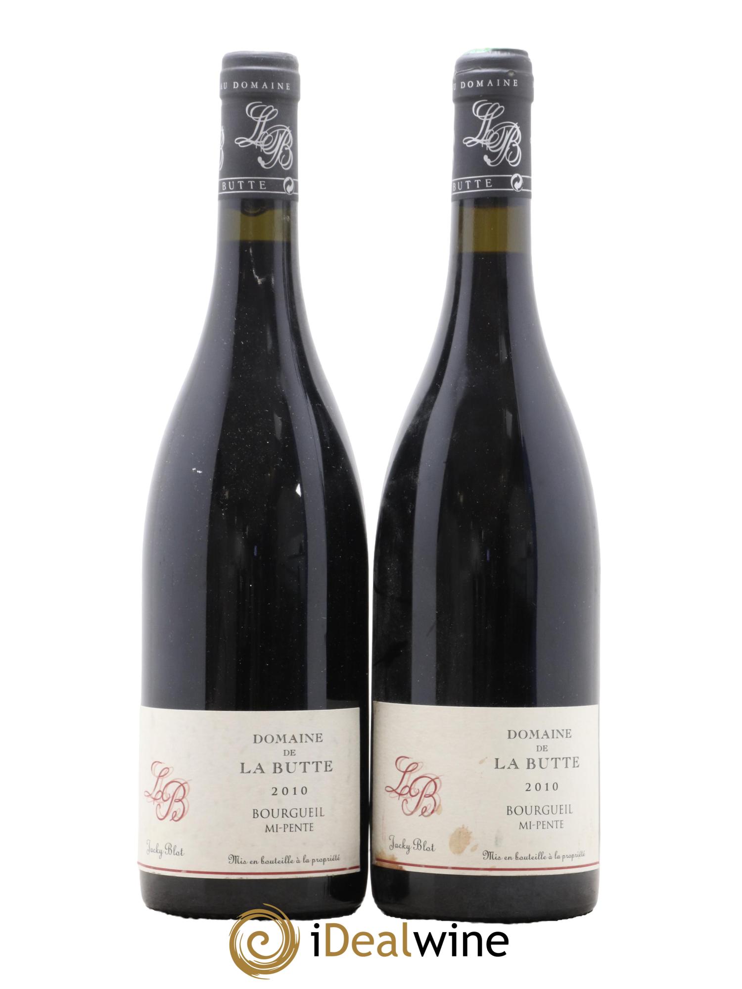 Bourgueil Mi-Pente Domaine de La Butte - Jacky Blot 2010 - Lot de 2 bouteilles - 0