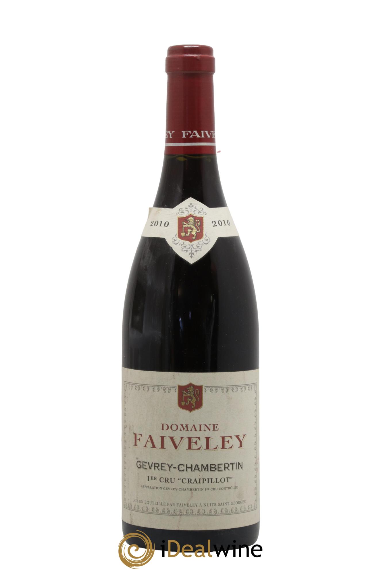 Gevrey-Chambertin 1er Cru Craipillot Domaine Faiveley 2010 - Lot de 1 bouteille - 0