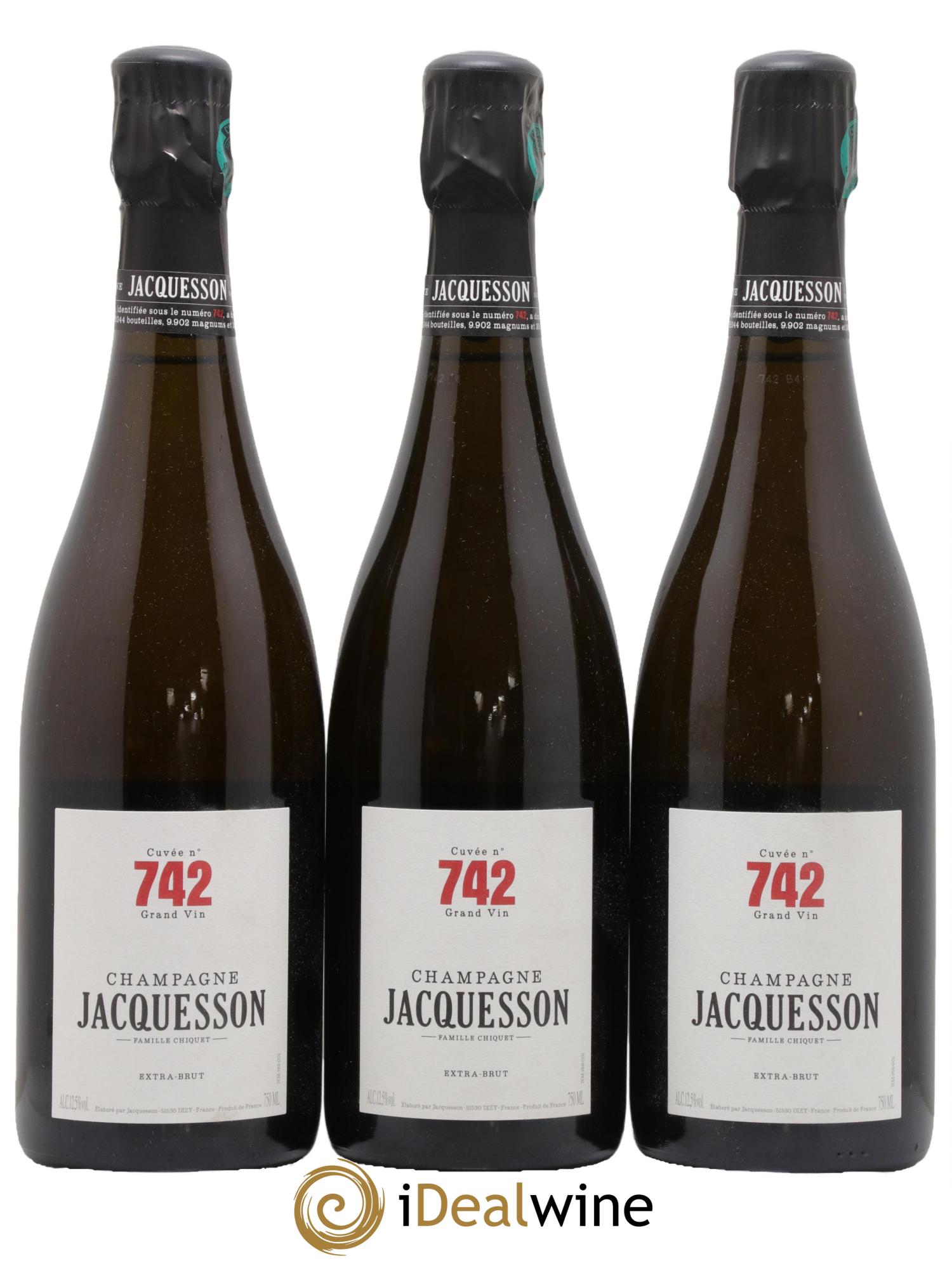 Cuvée 742 Extra-Brut Jacquesson - Lot de 3 bouteilles - 0