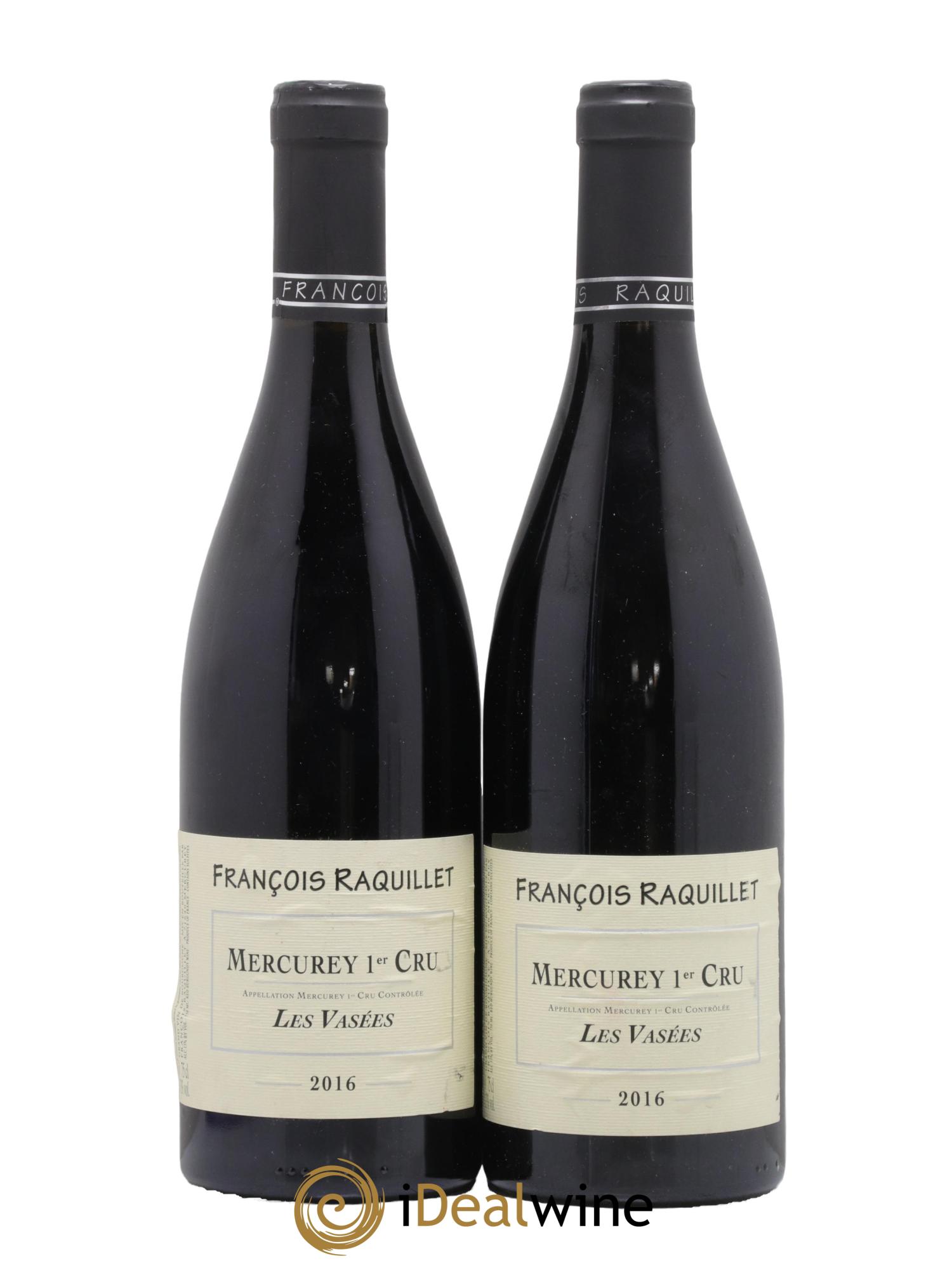 Mercurey 1er Cru Les Vasées François Raquillet 2016 - Lot de 2 bouteilles - 0