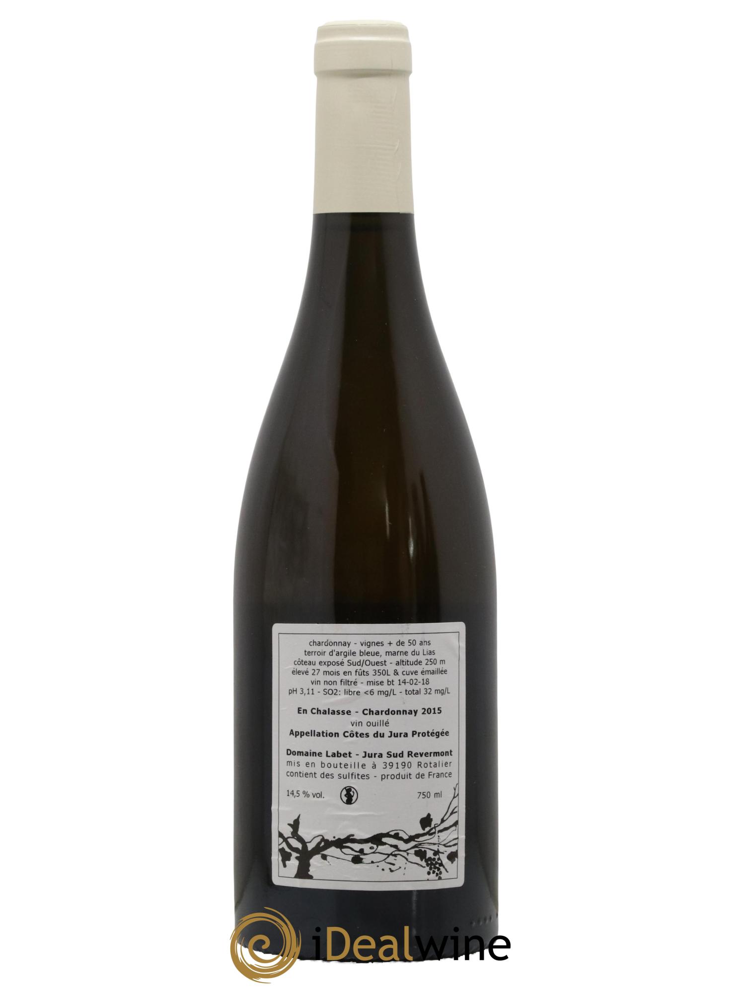 Côtes du Jura Chardonnay En Chalasse Romain - Julien  - Charline Labet 2015 - Lot de 1 bouteille - 1