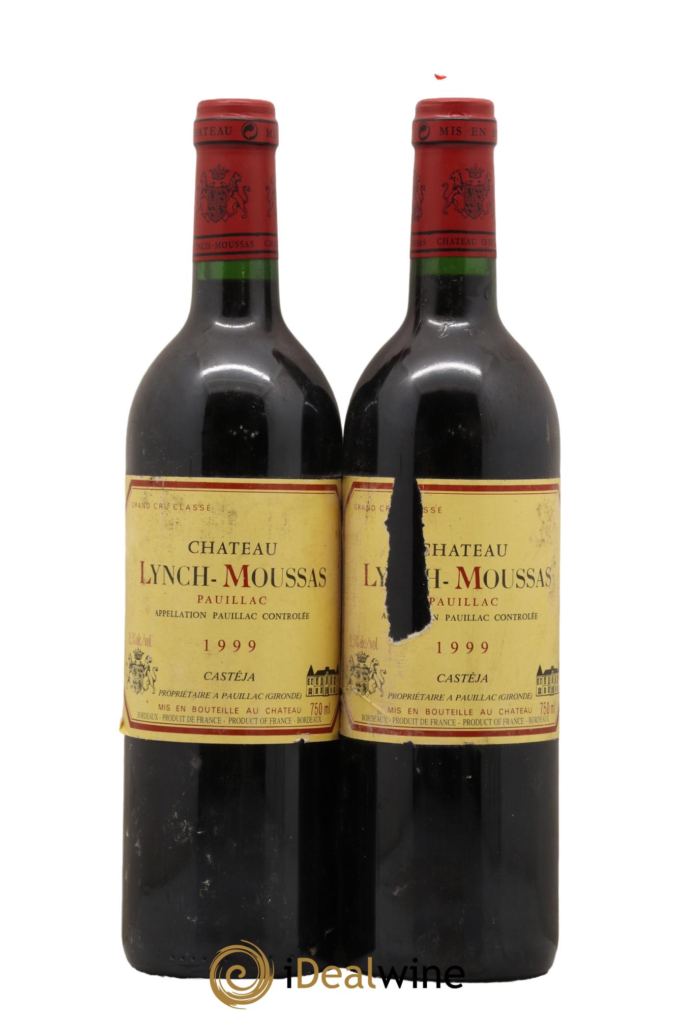 Château Lynch Moussas 5ème Grand Cru Classé 1999 - Lot de 2 bouteilles - 0