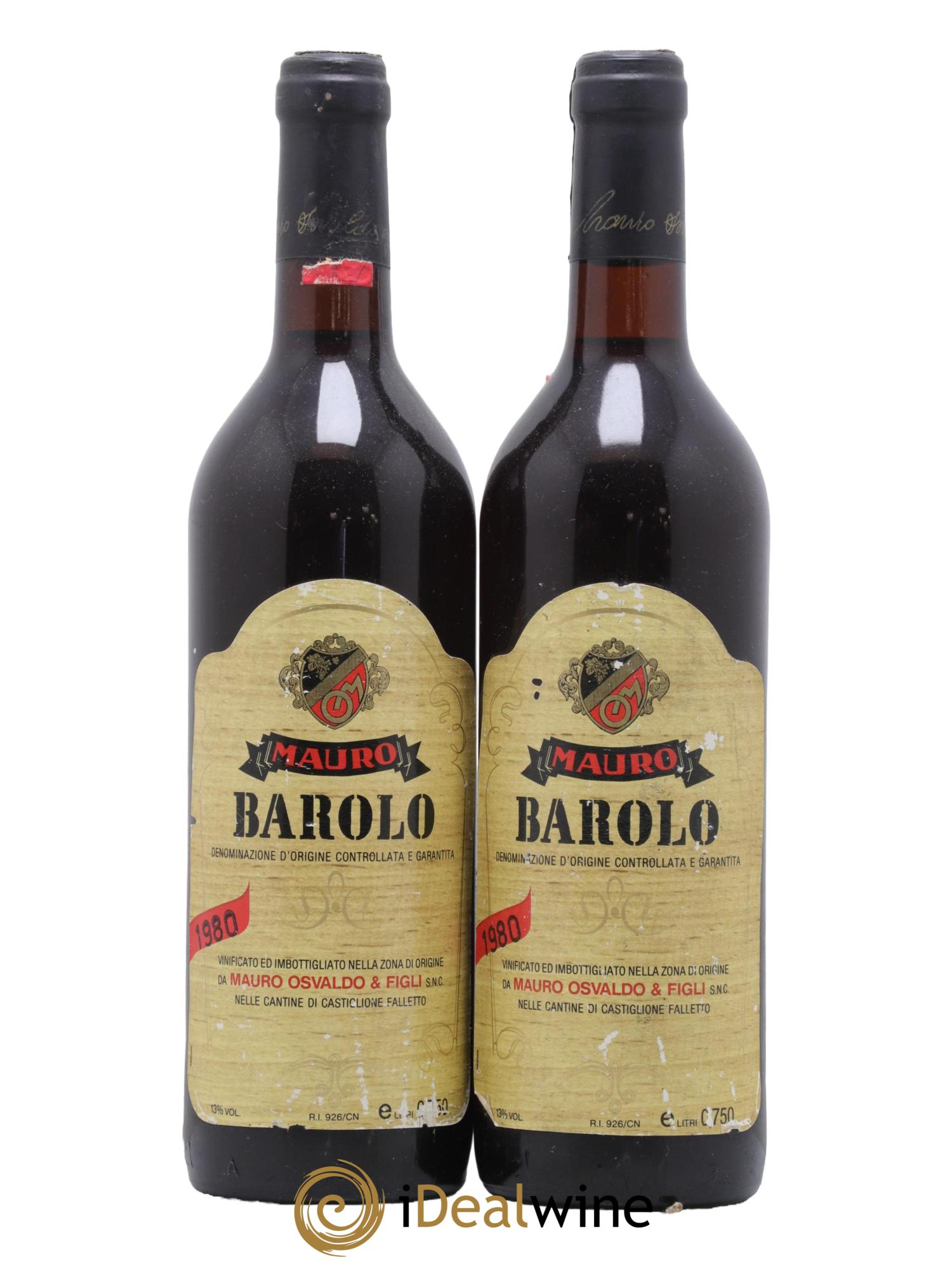 Barolo Mauro Osvaldo e figli 1980 - Lot de 2 bouteilles - 0