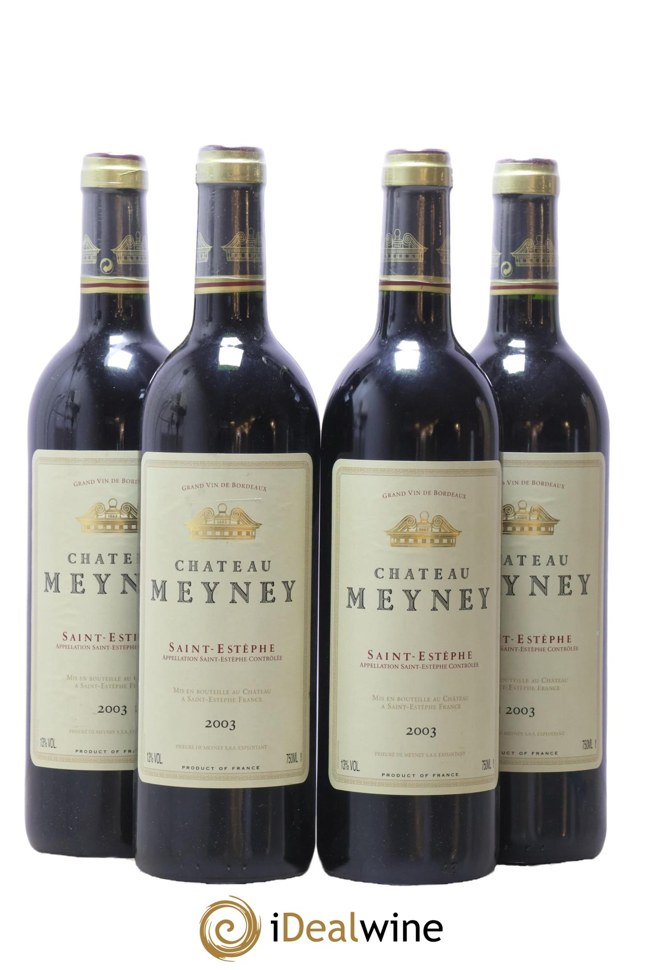 Château Meyney 2003 - Lot de 4 bouteilles - 0