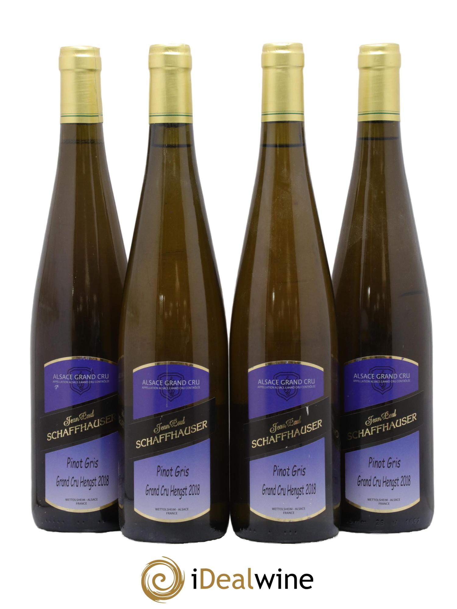 Alsace Pinot gris Grand Cru Hengst Jean Paul Schaffhauser 2018 - Lot de 4 bouteilles - 0