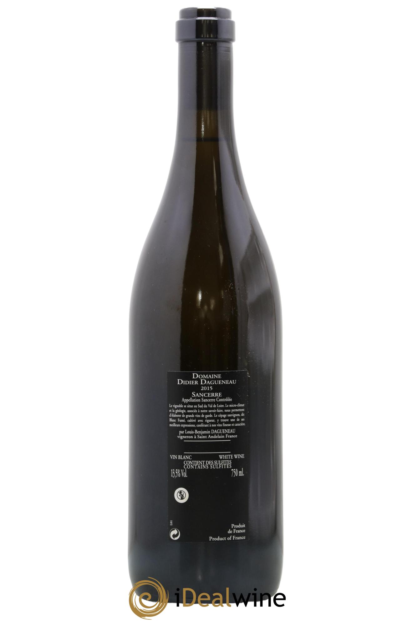 Sancerre Le Mont Damné Chavignol Dagueneau (Domaine Didier - Louis-Benjamin) 2015 - Posten von 1 Flasche - 1