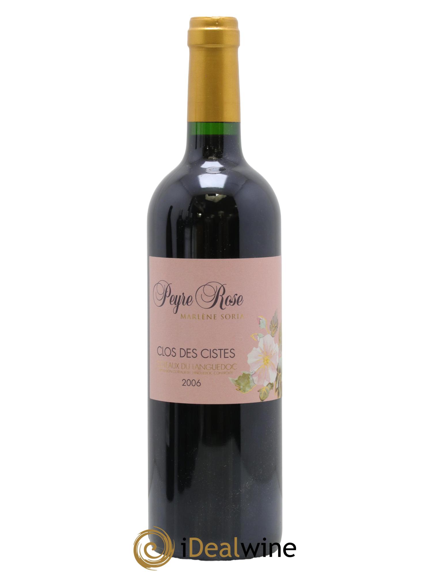 Vin de France (anciennement Coteaux du Languedoc) Domaine Peyre Rose Les Cistes Marlène Soria 2006 - Lot de 1 bouteille - 0