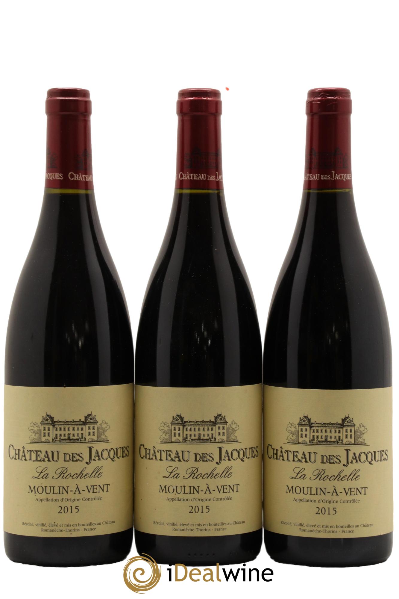 Moulin-à-Vent La Rochelle Château des Jacques 2015 - Lot de 3 bouteilles - 0