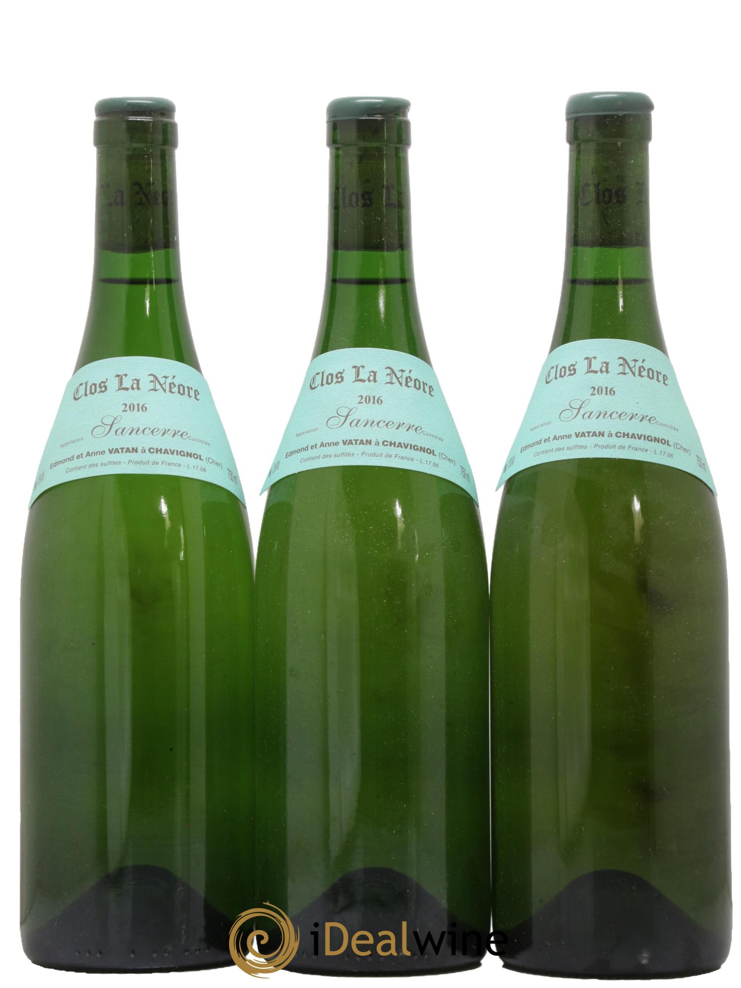 Sancerre Clos la Neore Edmond Vatan 2016 - Lot de 3 bouteilles - 0