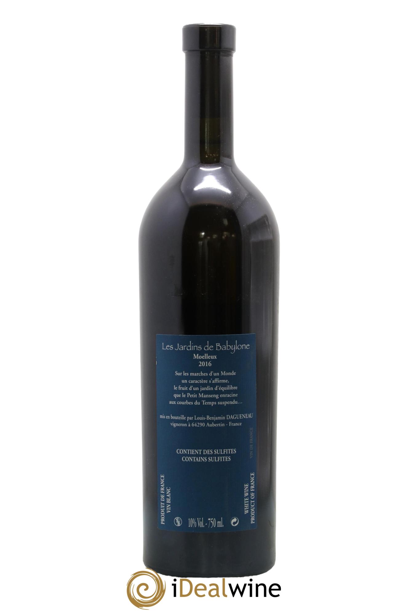Vin de France (anciennement Jurançon) Jardins de Babylone Didier Dagueneau 2016 - Lot de 1 bouteille - 1
